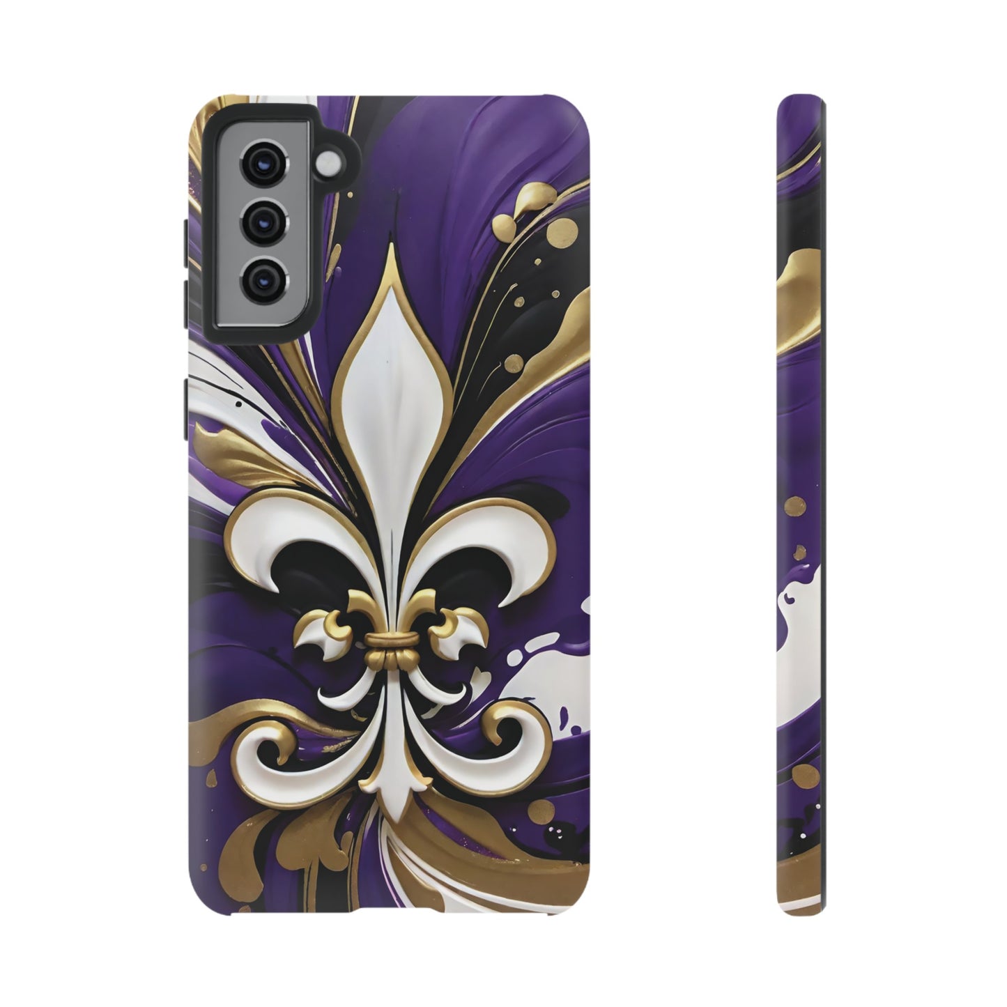 Purple and Gold Fleur-de-Lis 03