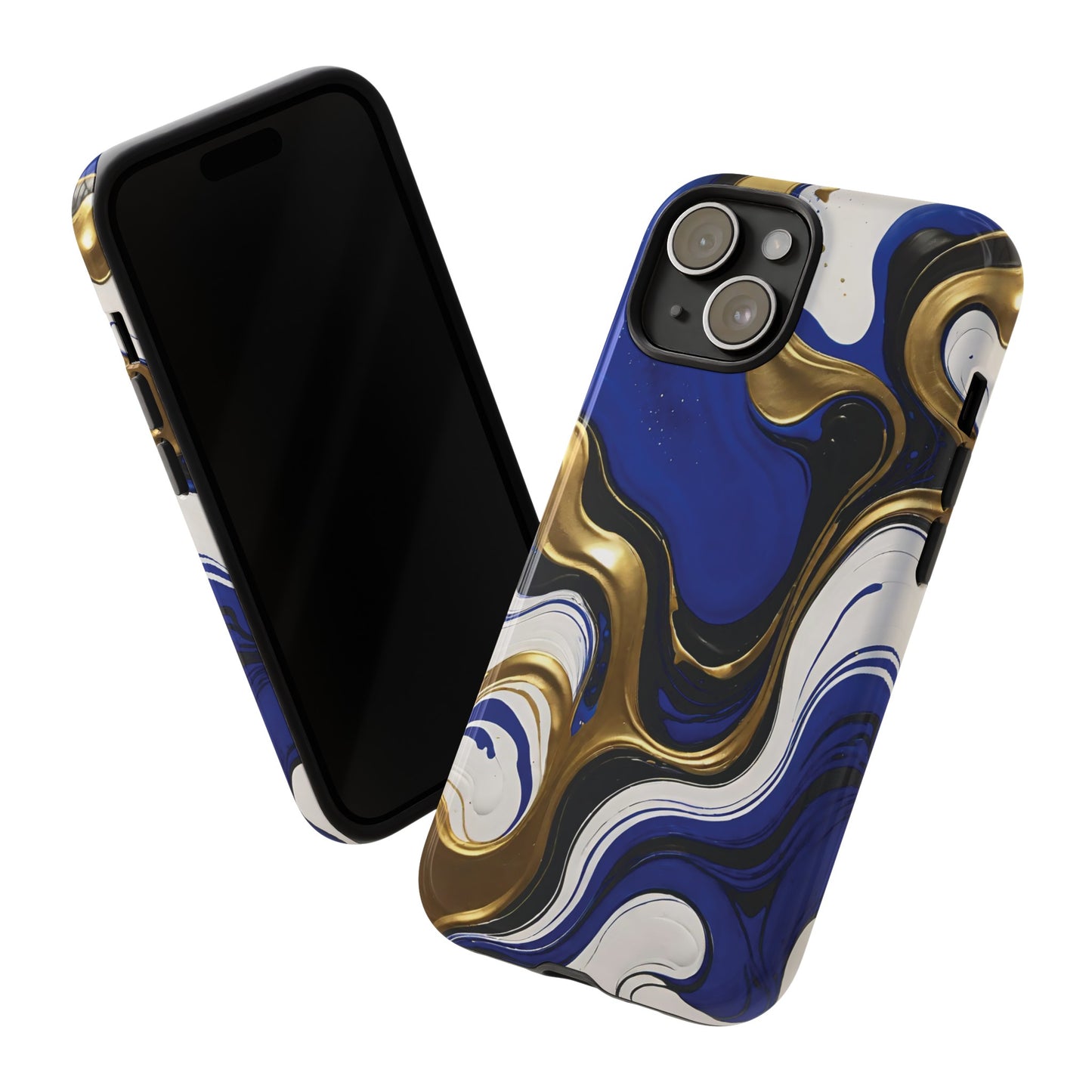 Blue and Gold Swirl 03