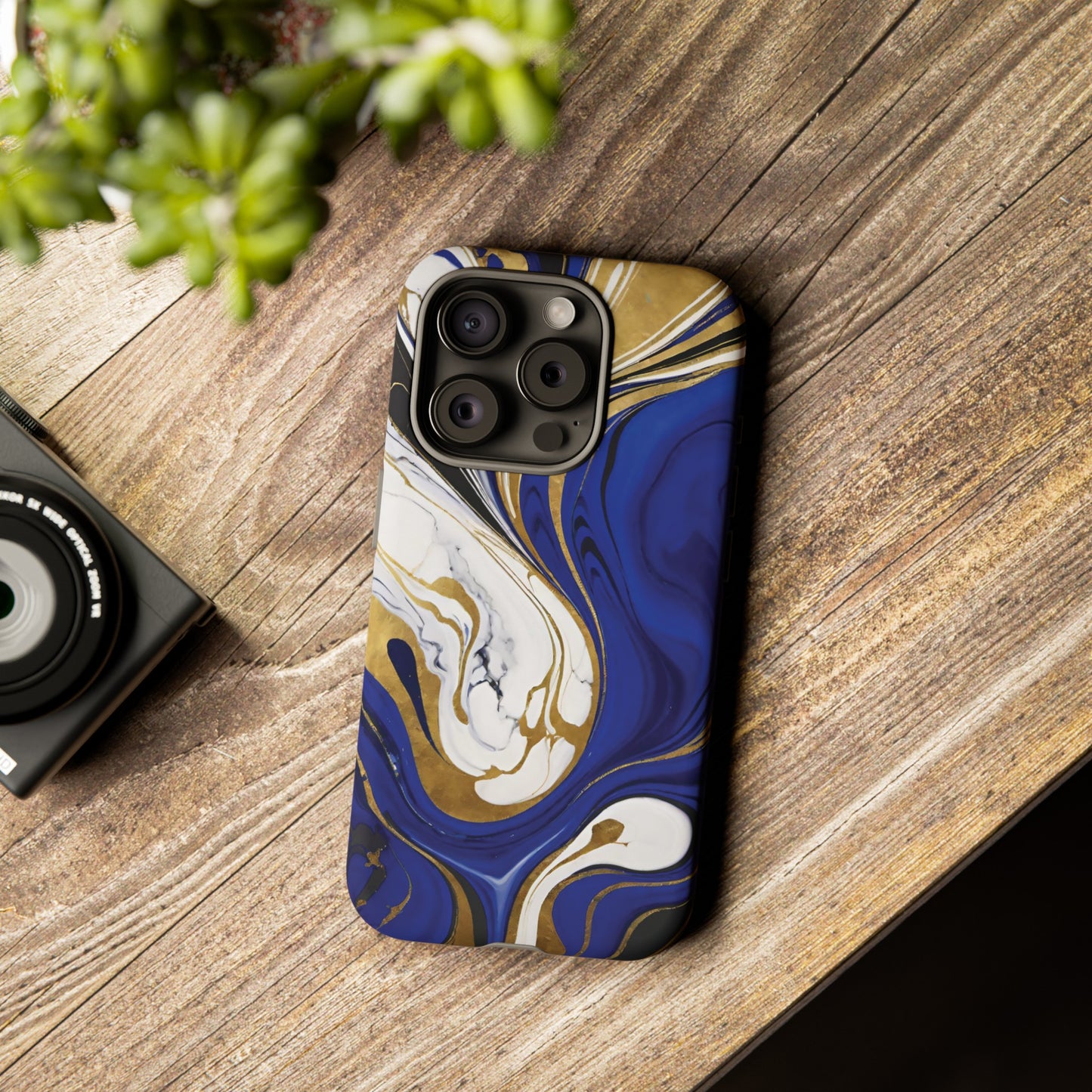 Blue and Gold Swirl 01