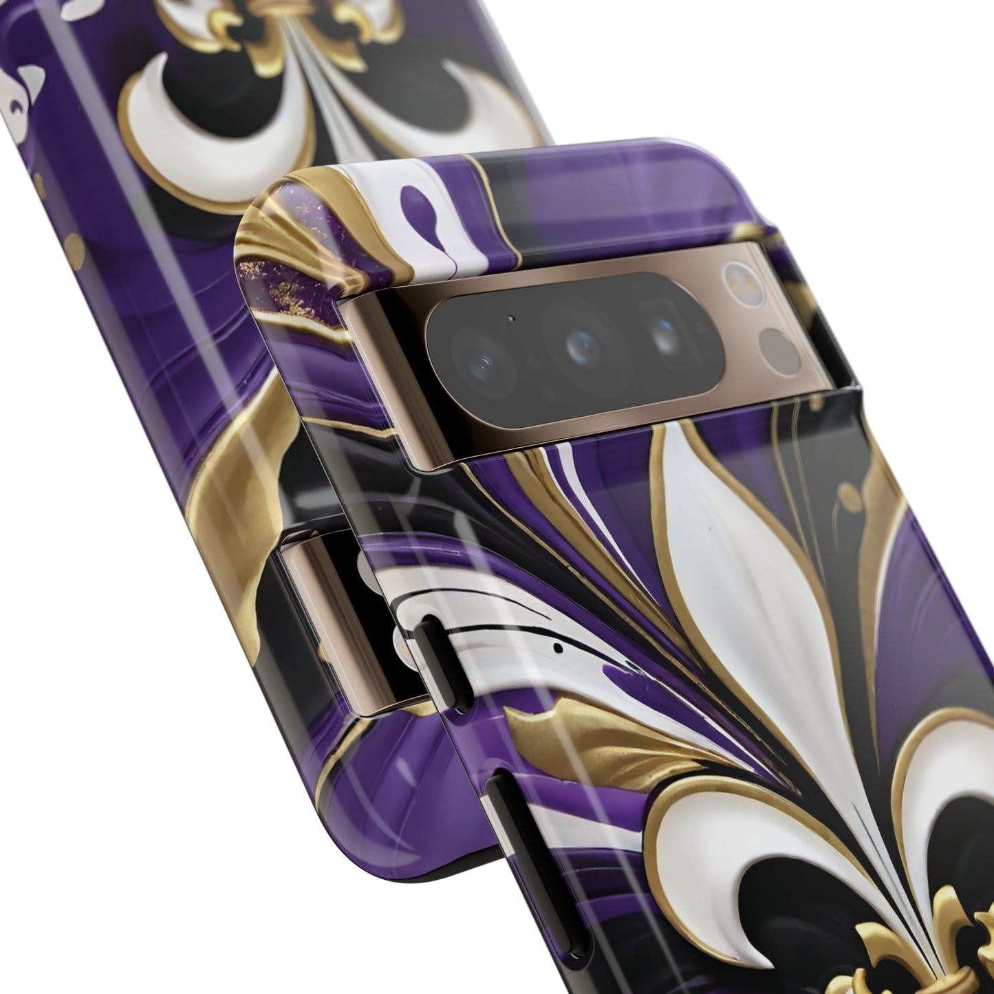 Purple and Gold Fleur-de-Lis 03