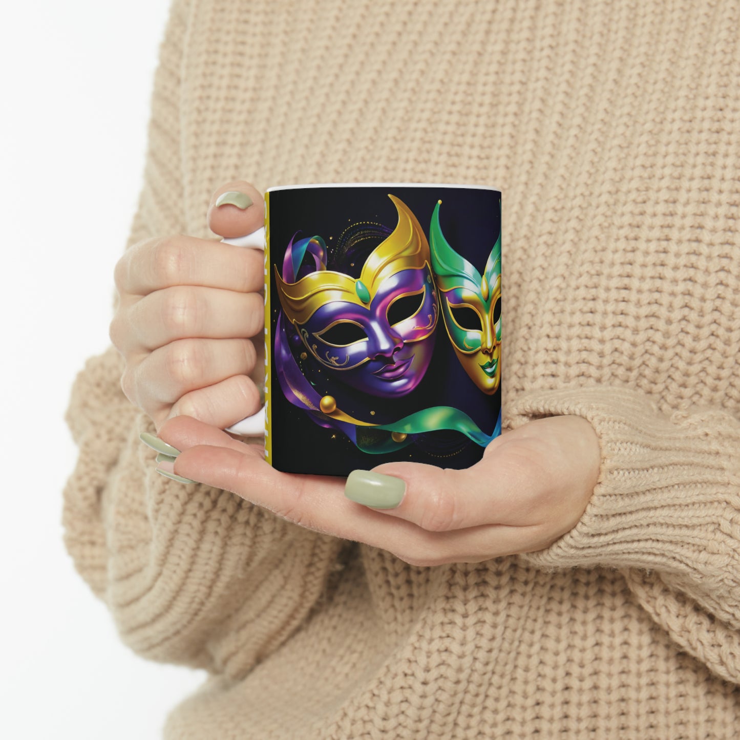Mardi Gras Masks Mug 03, 11oz - ShadowCrafts Studio
