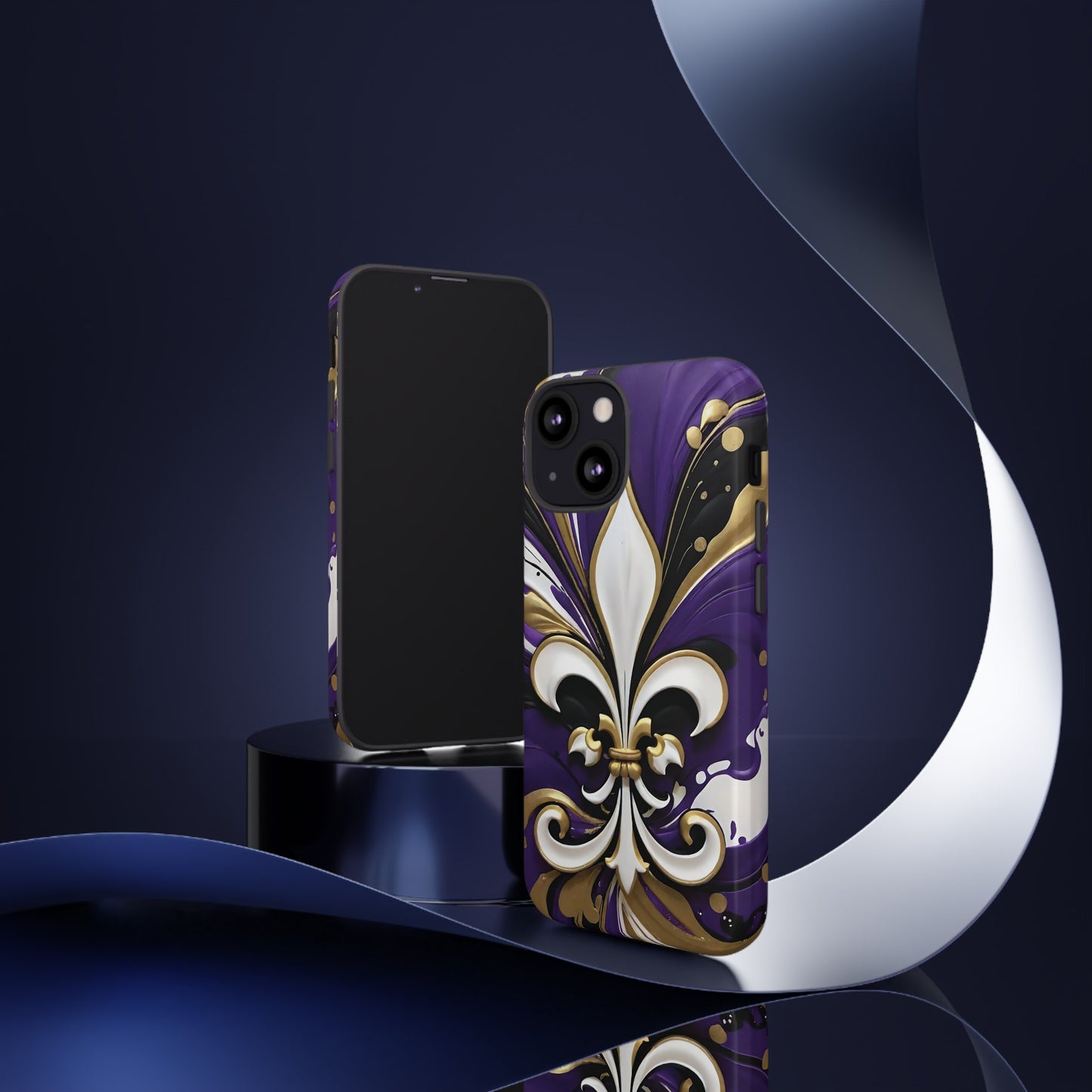 Purple and Gold Fleur-de-Lis 03