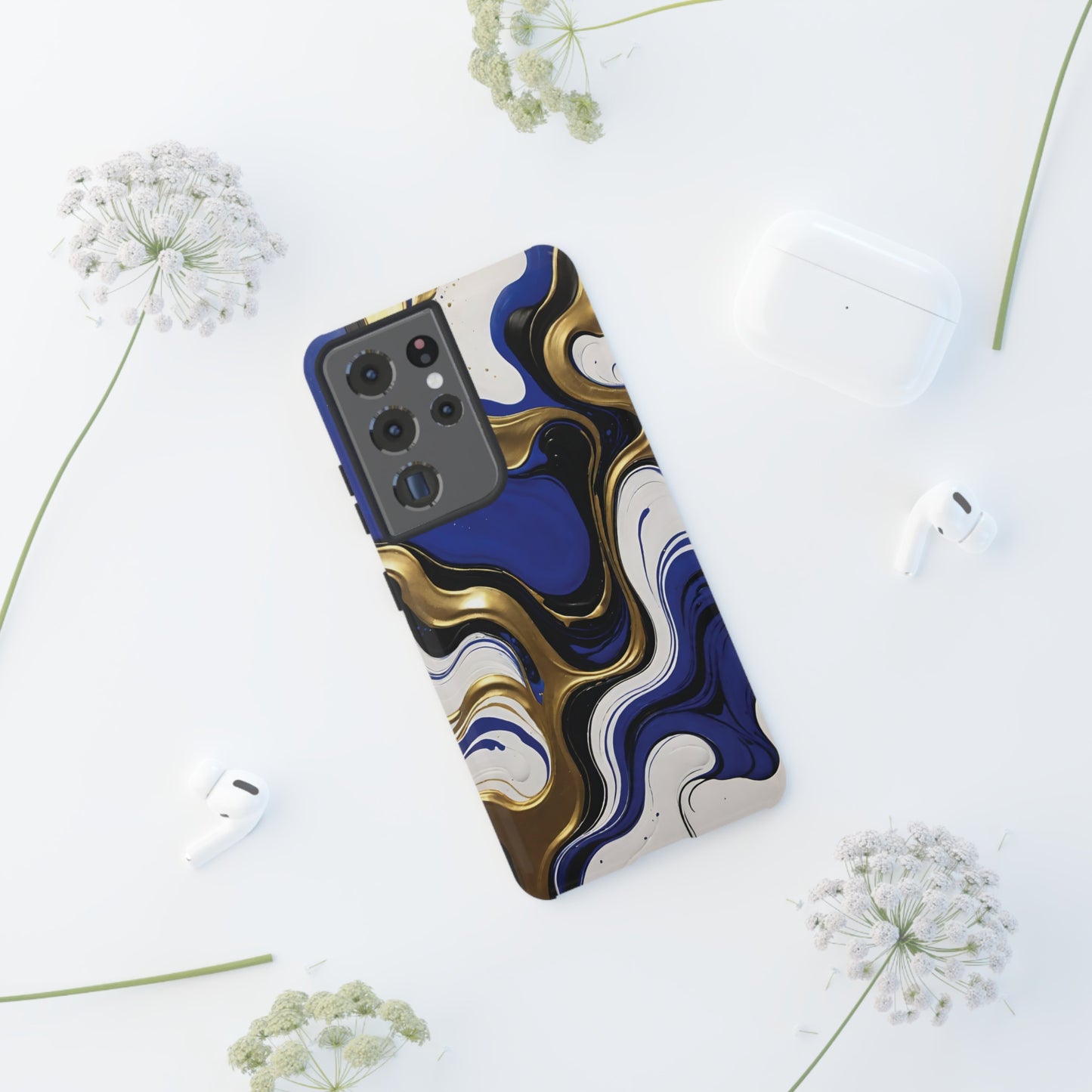 Blue and Gold Swirl 03