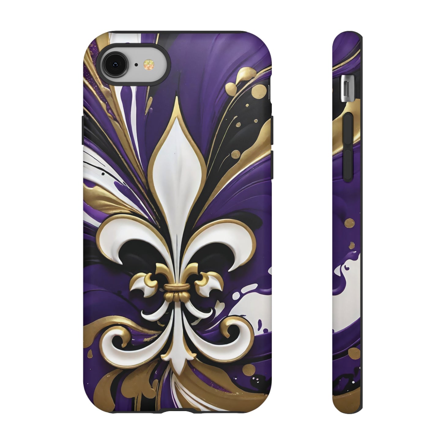 Purple and Gold Fleur-de-Lis 03