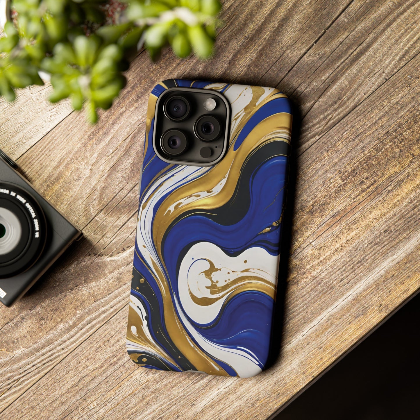 Blue and Gold Swirl 02