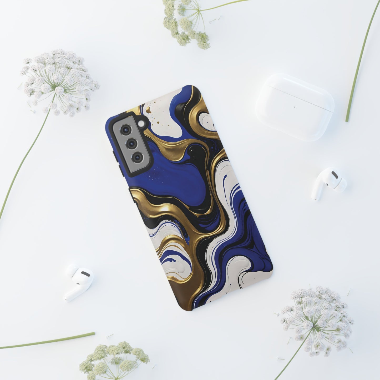 Blue and Gold Swirl 03