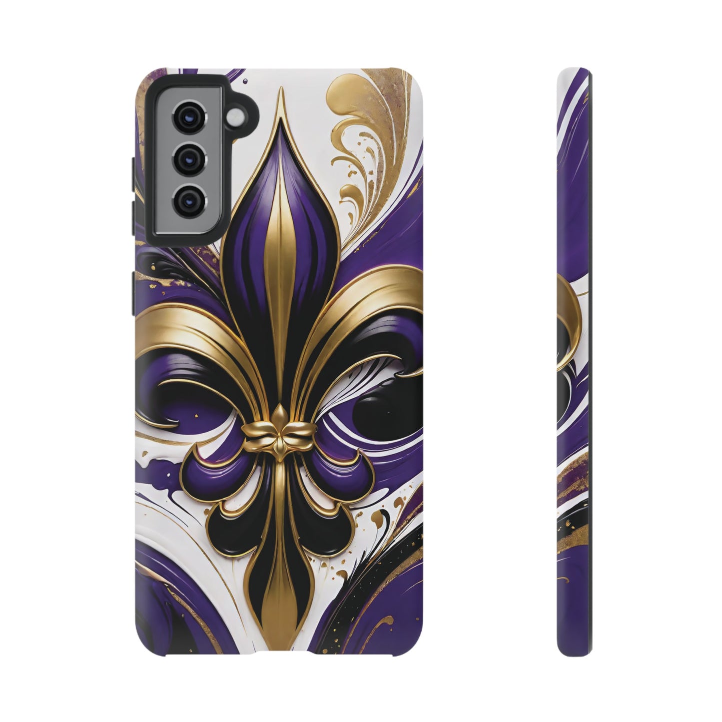 Purple and Gold Fleur-de-Lis 02