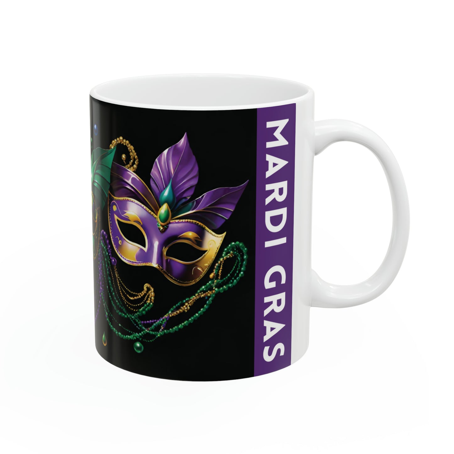 Mardi Gras Mask Mug 01, 11oz - ShadowCrafts Studio
