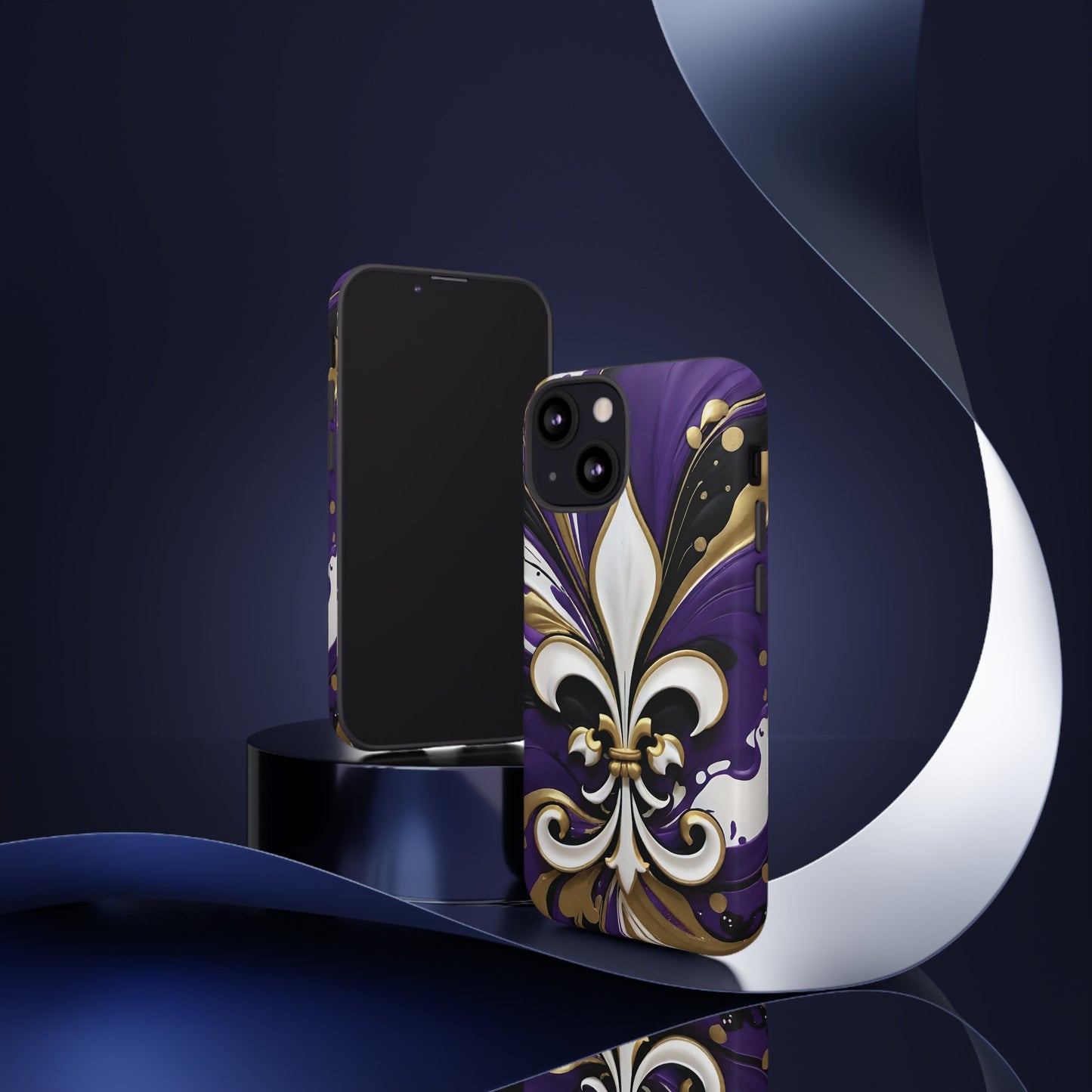 Purple and Gold Fleur-de-Lis 03