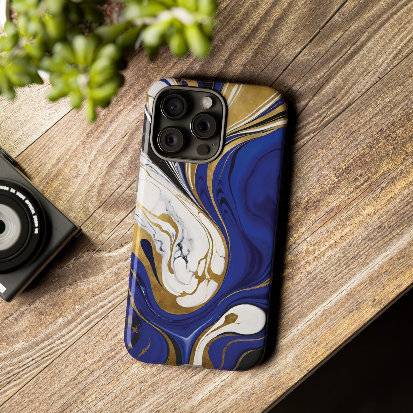 Blue and Gold Swirl 01