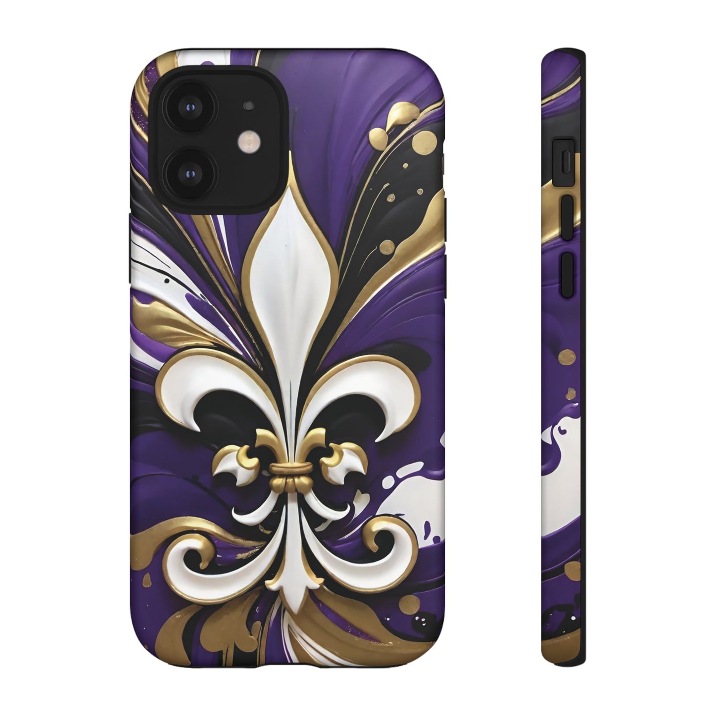 Purple and Gold Fleur-de-Lis 03