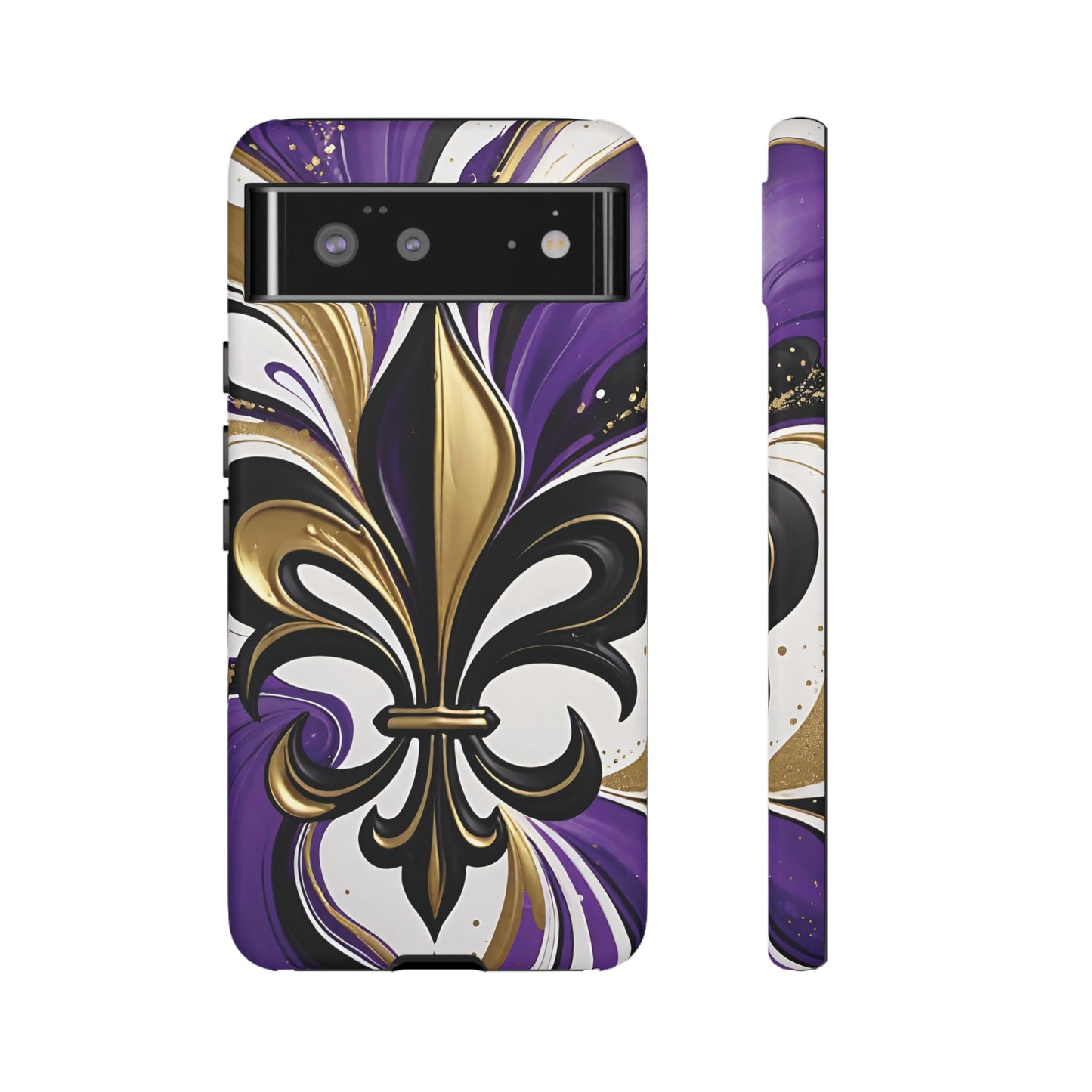 Purple and Gold Fleur-de-Lis 01