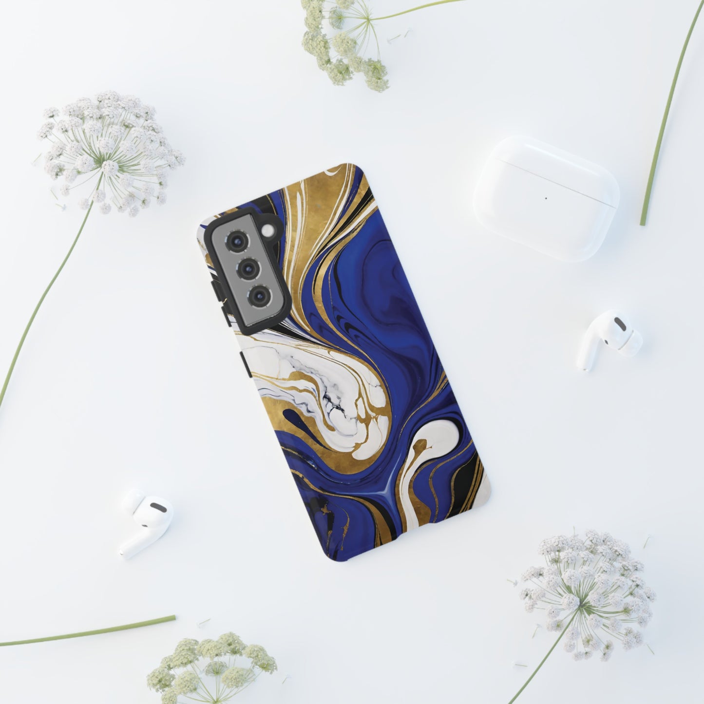 Blue and Gold Swirl 01