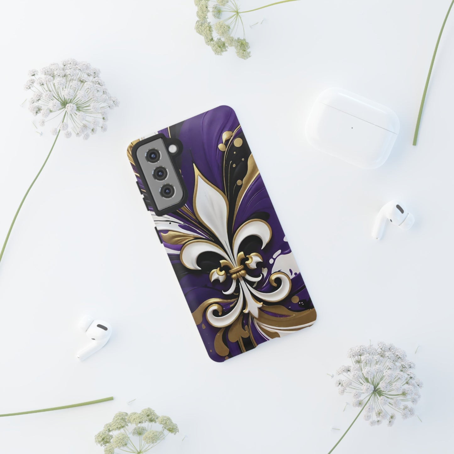 Purple and Gold Fleur-de-Lis 03