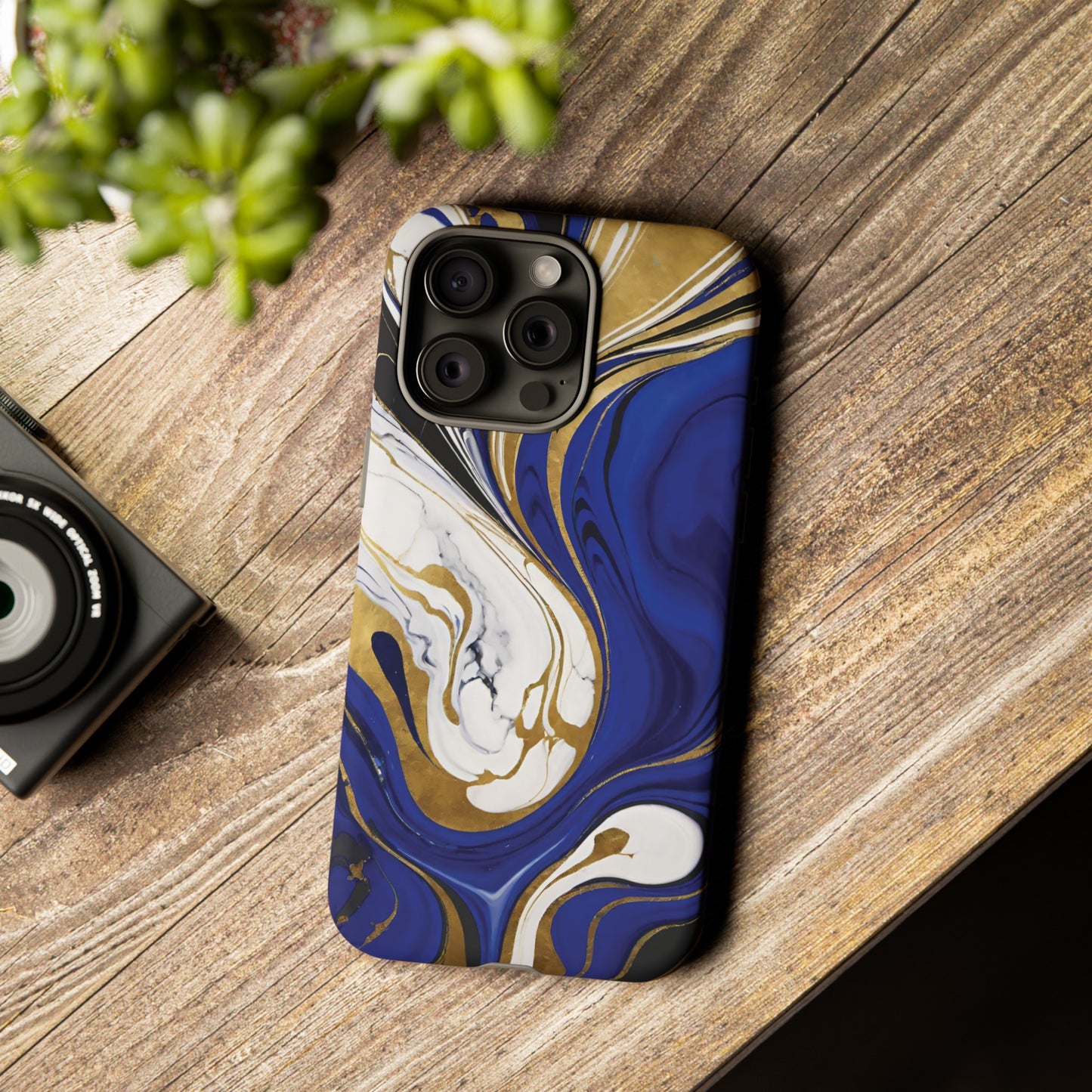 Blue and Gold Swirl 01
