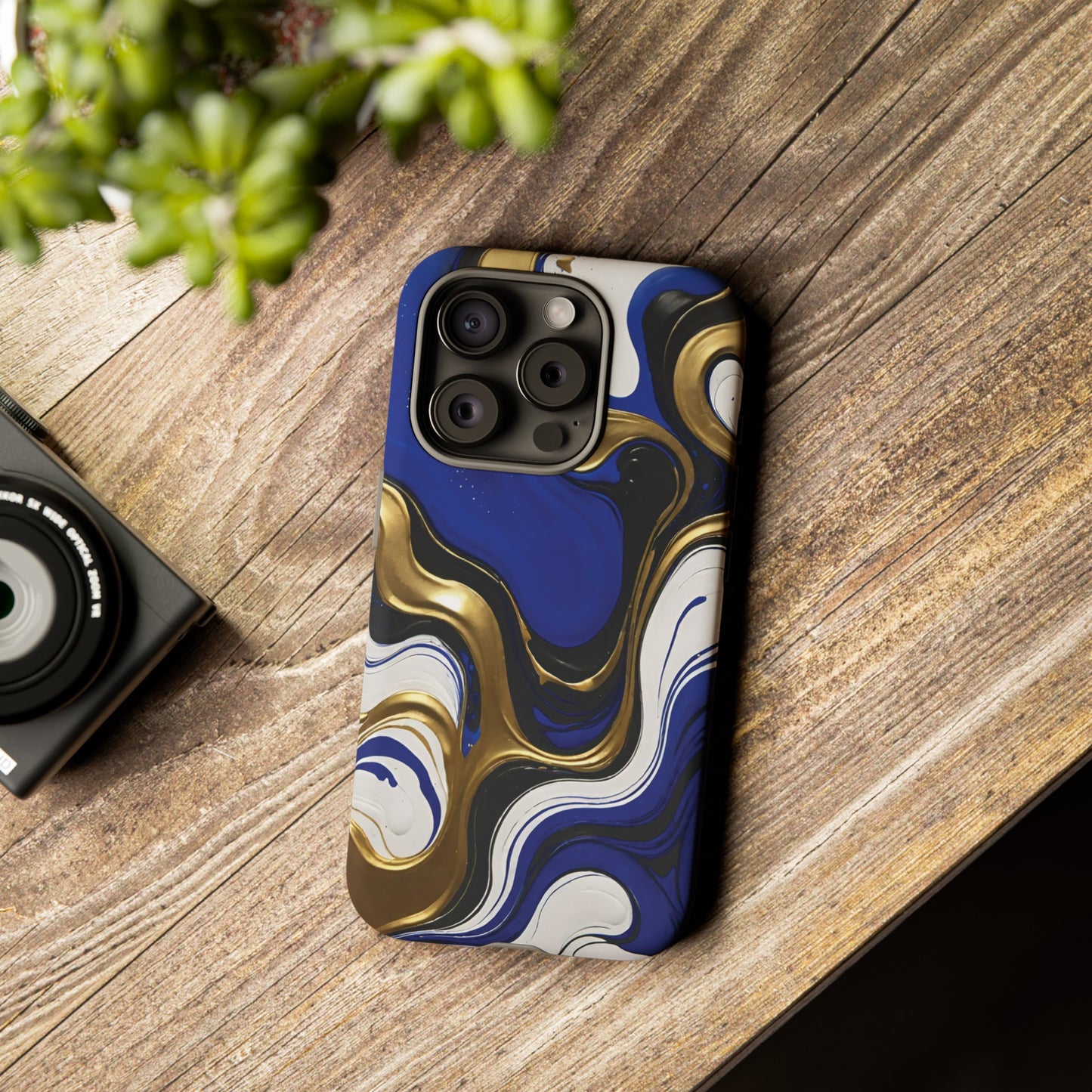 Blue and Gold Swirl 03