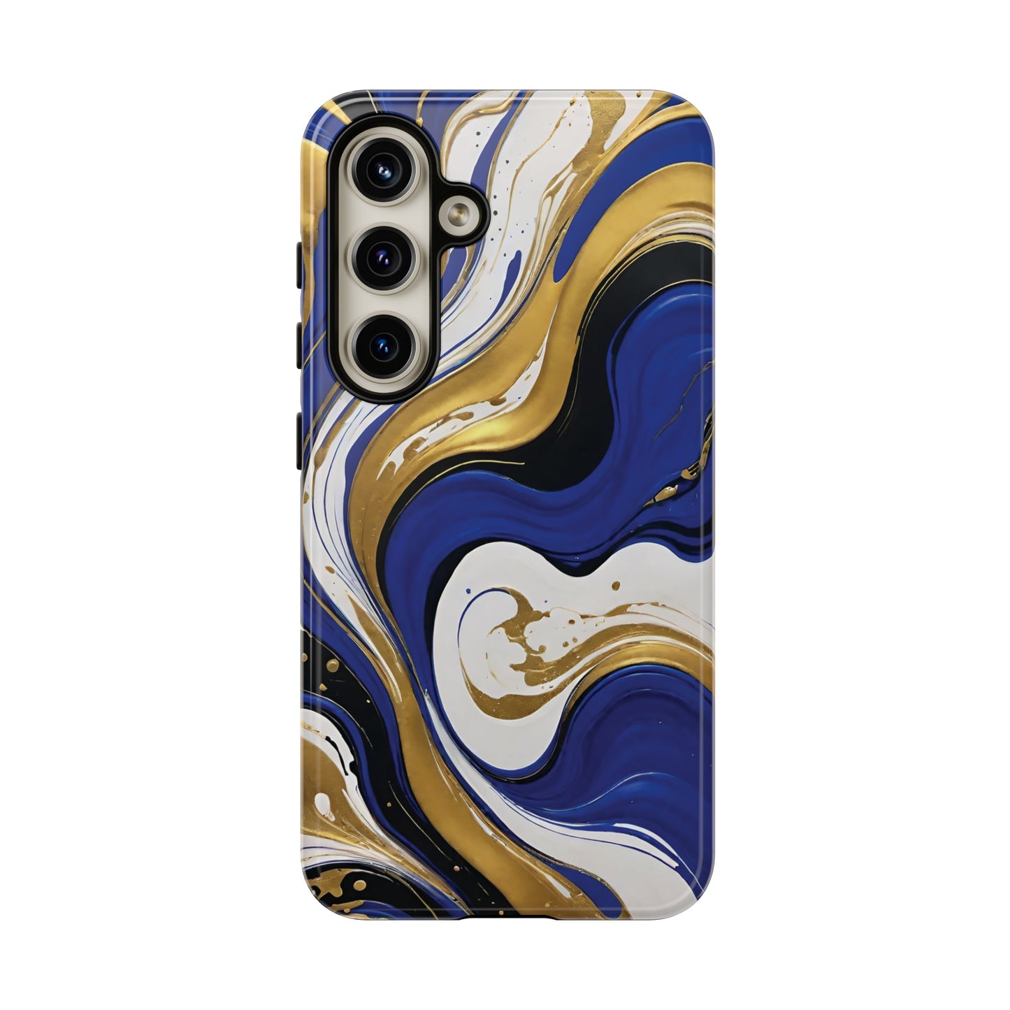 Blue and Gold Swirl 02