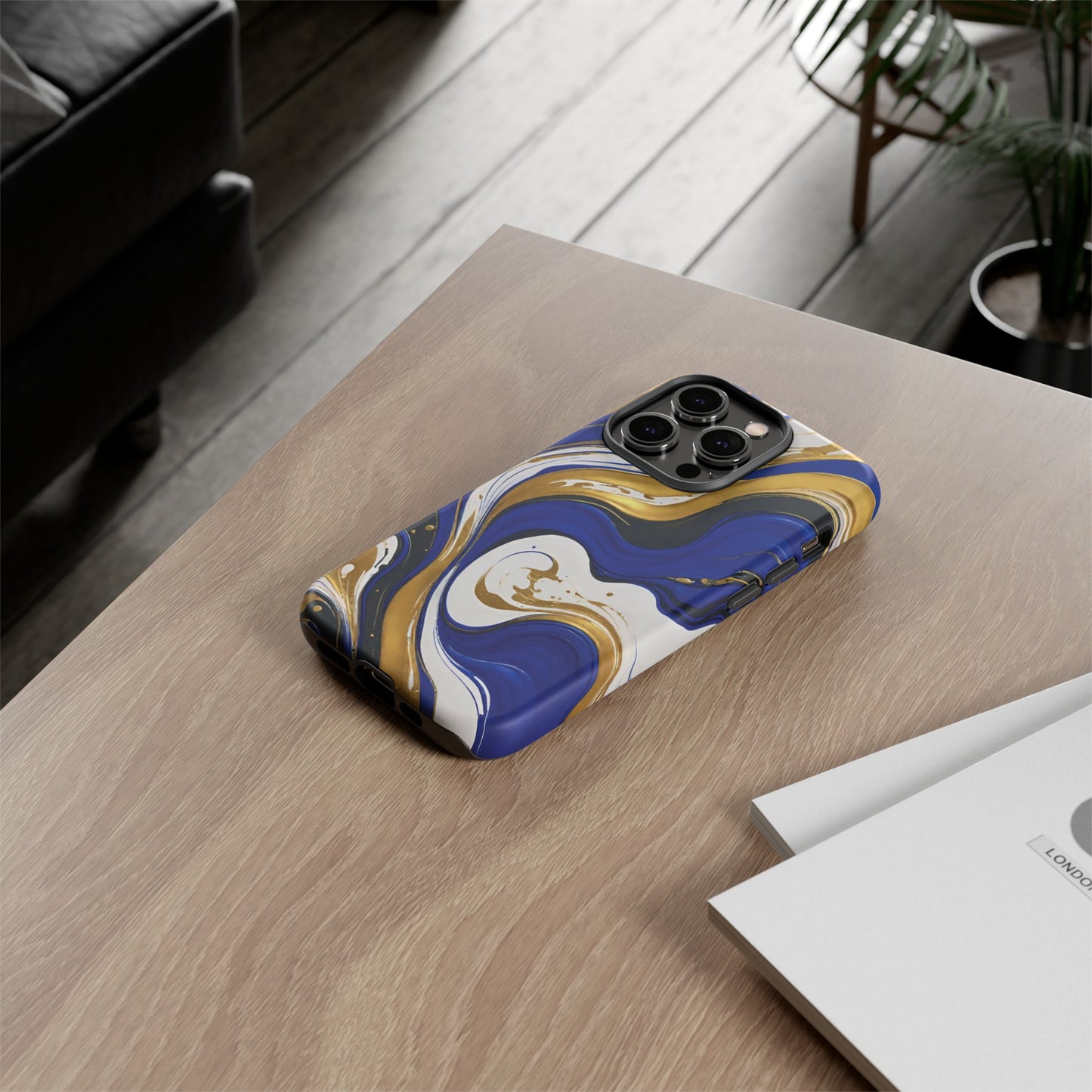 Blue and Gold Swirl 02