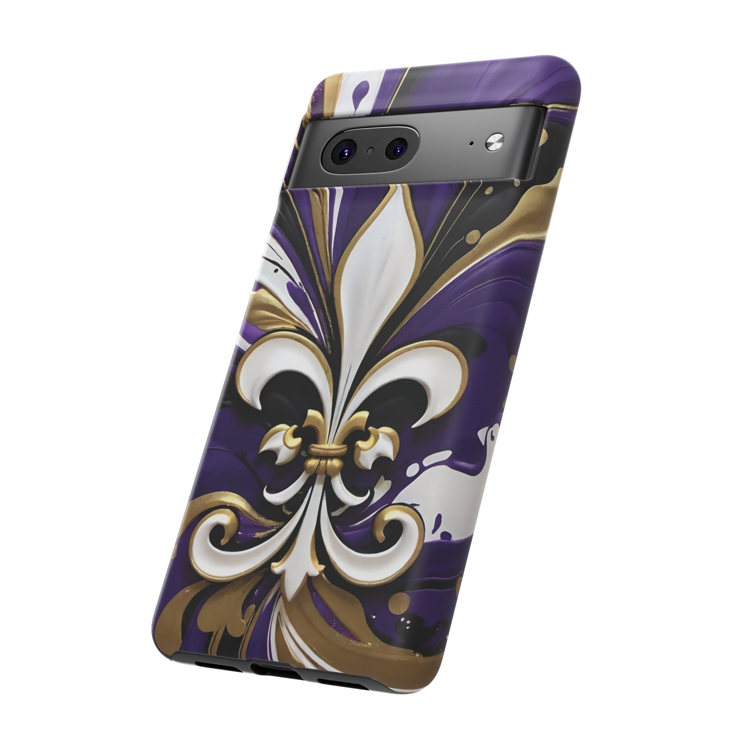 Purple and Gold Fleur-de-Lis 03