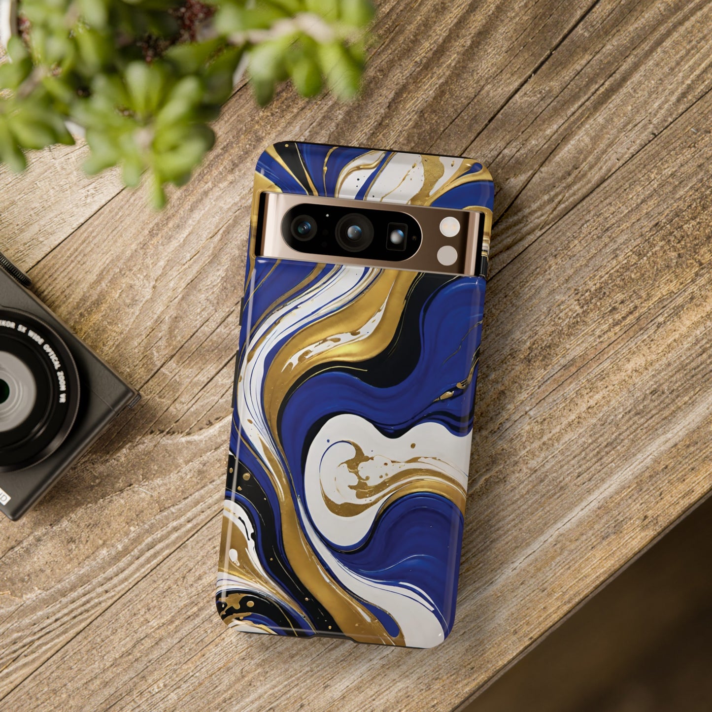 Blue and Gold Swirl 02