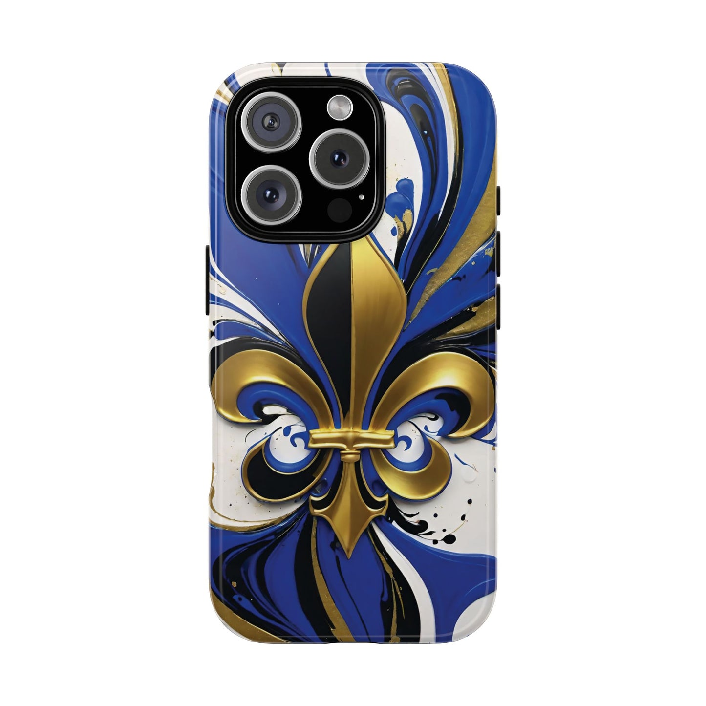 Blue and Gold Fleur-de-Lis 01