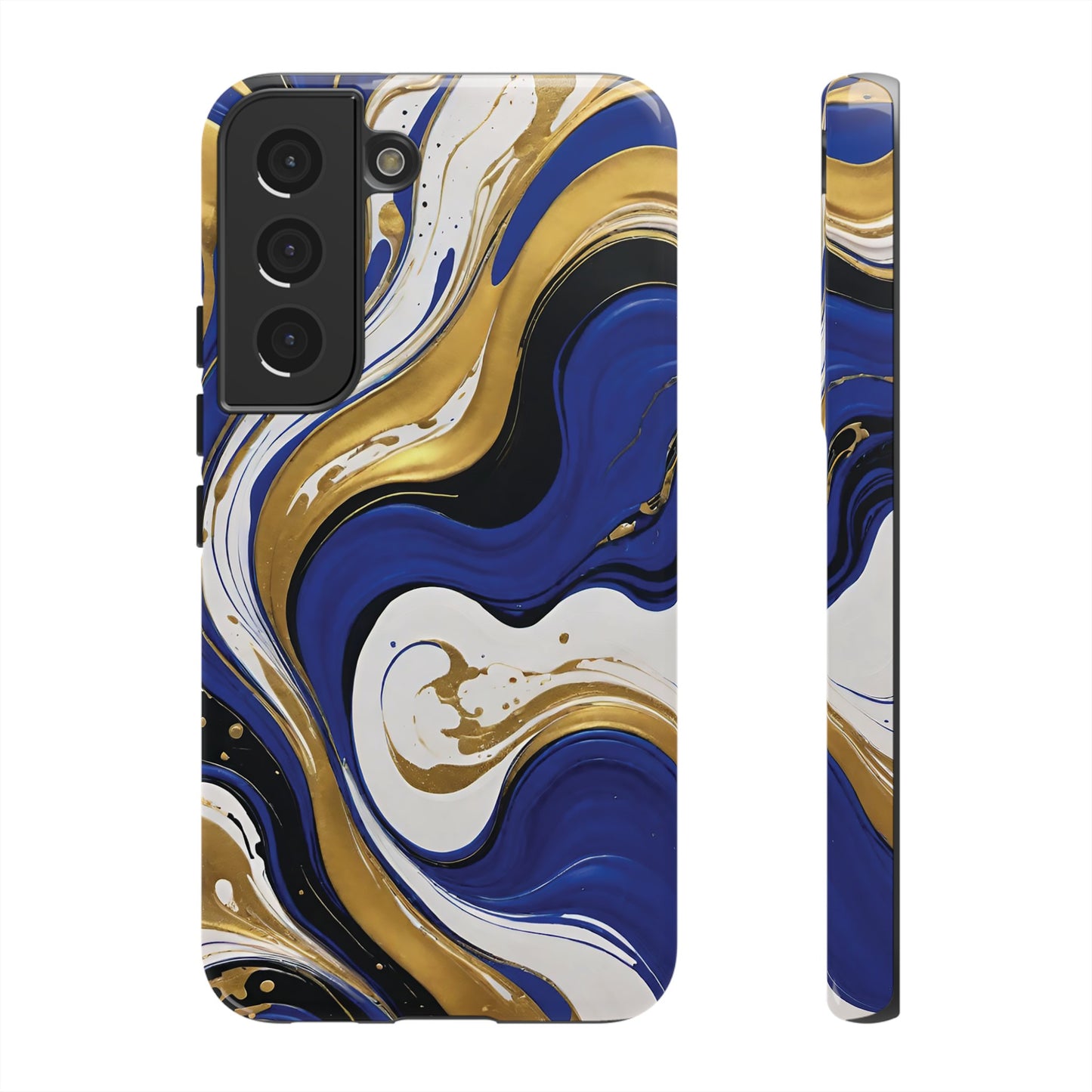 Blue and Gold Swirl 02