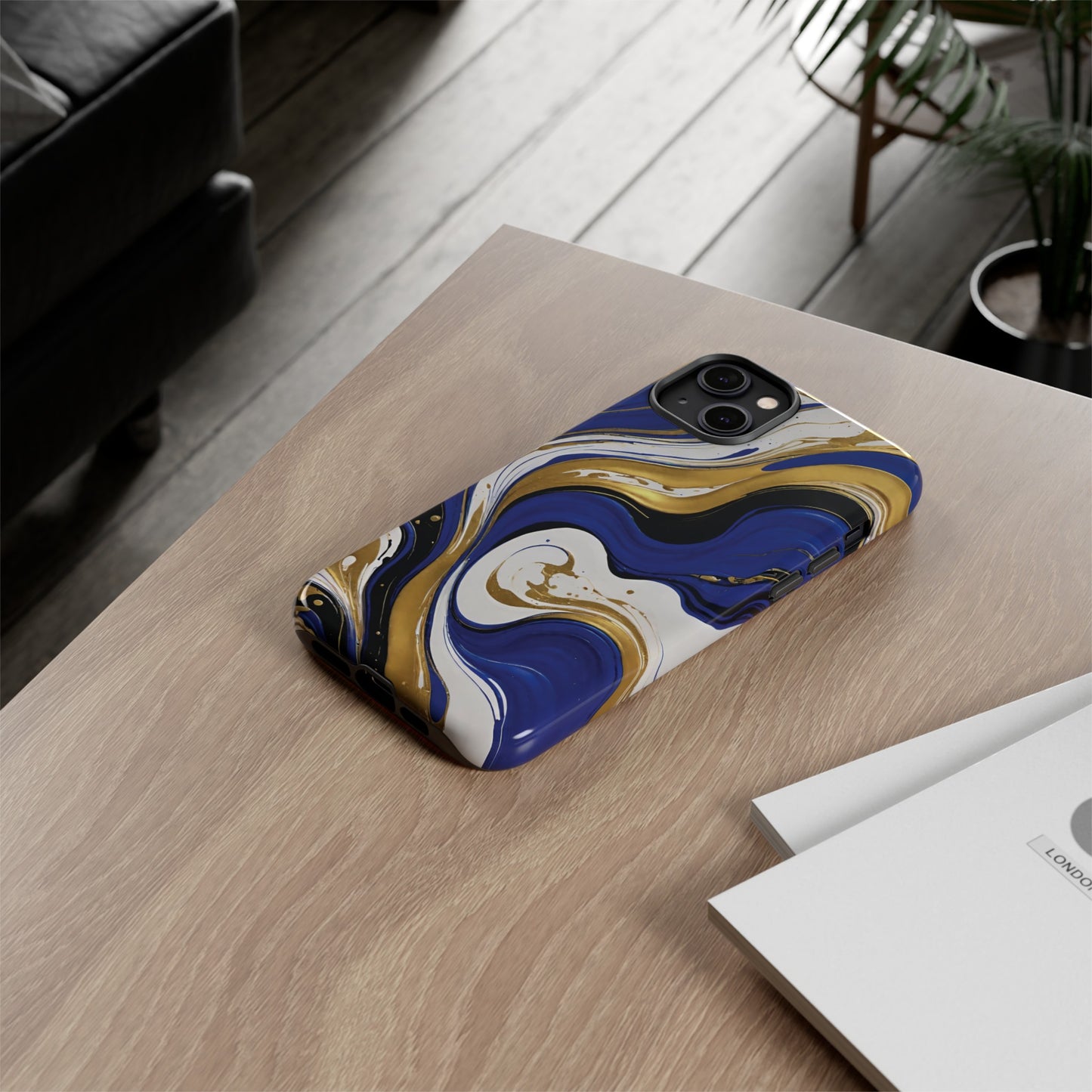 Blue and Gold Swirl 02