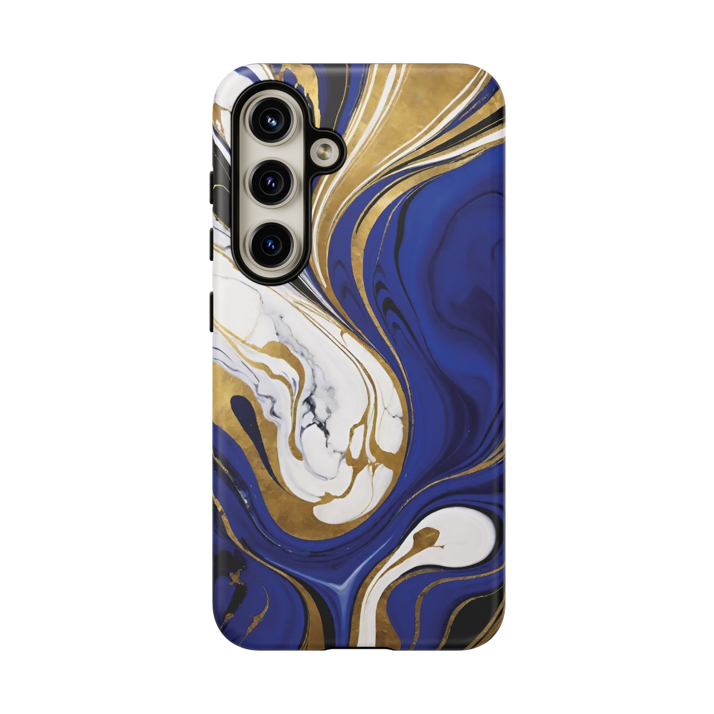 Blue and Gold Swirl 01