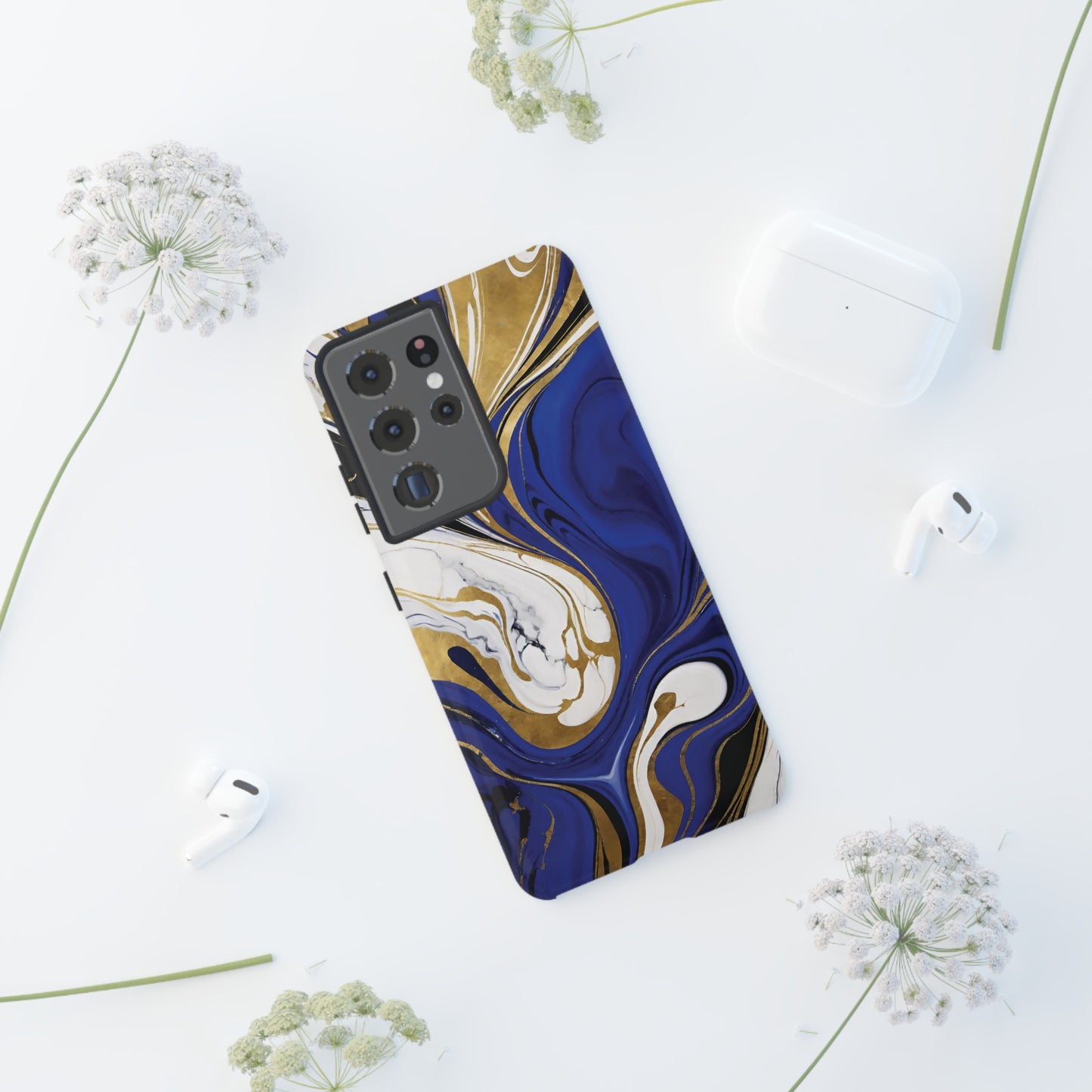 Blue and Gold Swirl 01