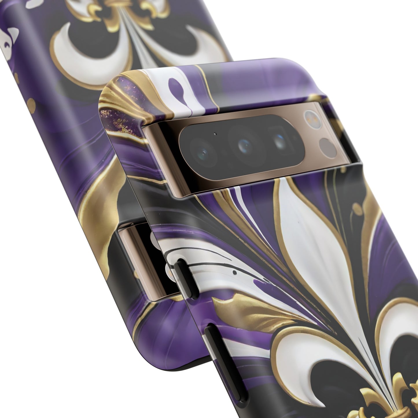 Purple and Gold Fleur-de-Lis 03