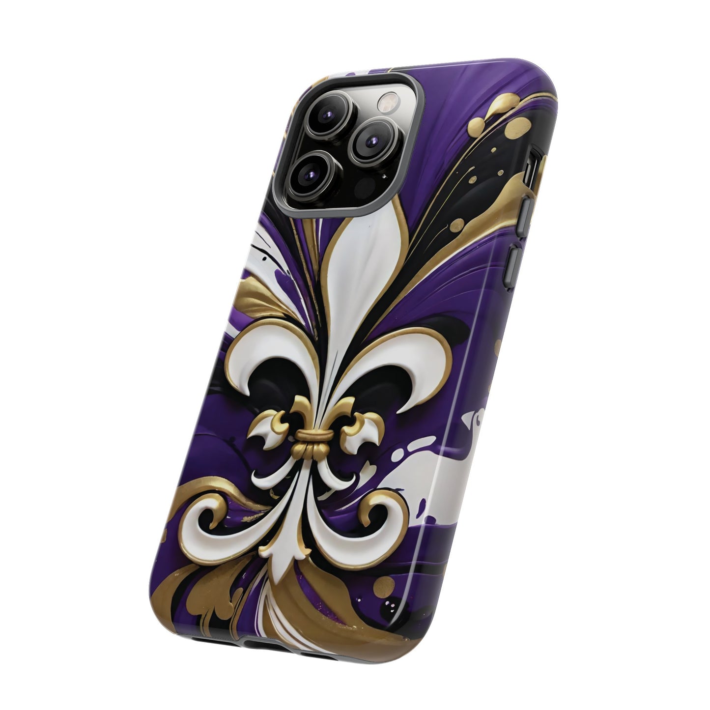 Purple and Gold Fleur-de-Lis 03