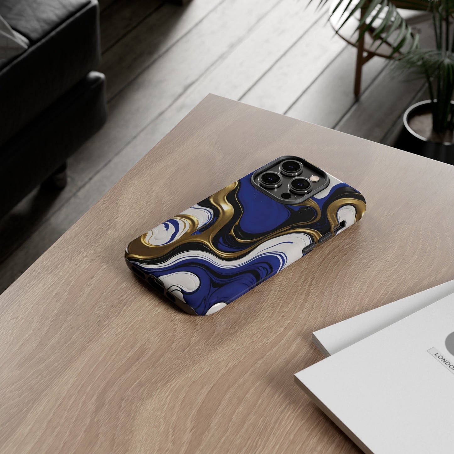 Blue and Gold Swirl 03