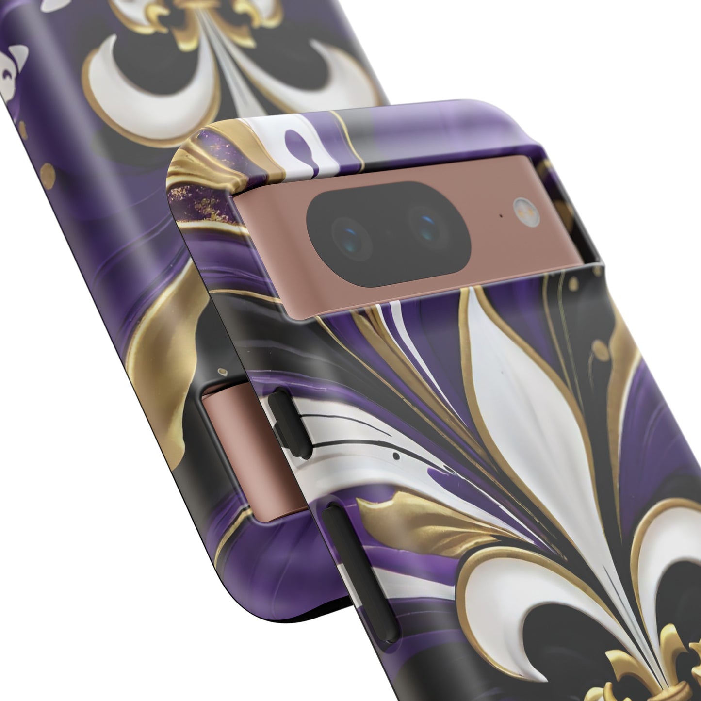 Purple and Gold Fleur-de-Lis 03