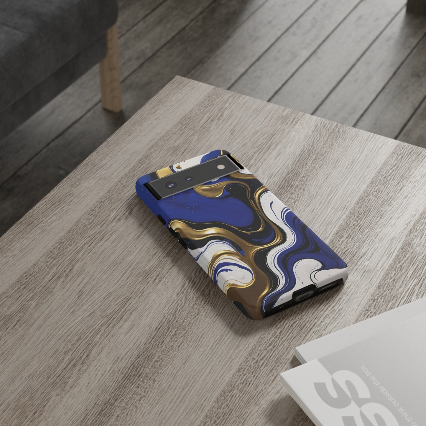 Blue and Gold Swirl 03