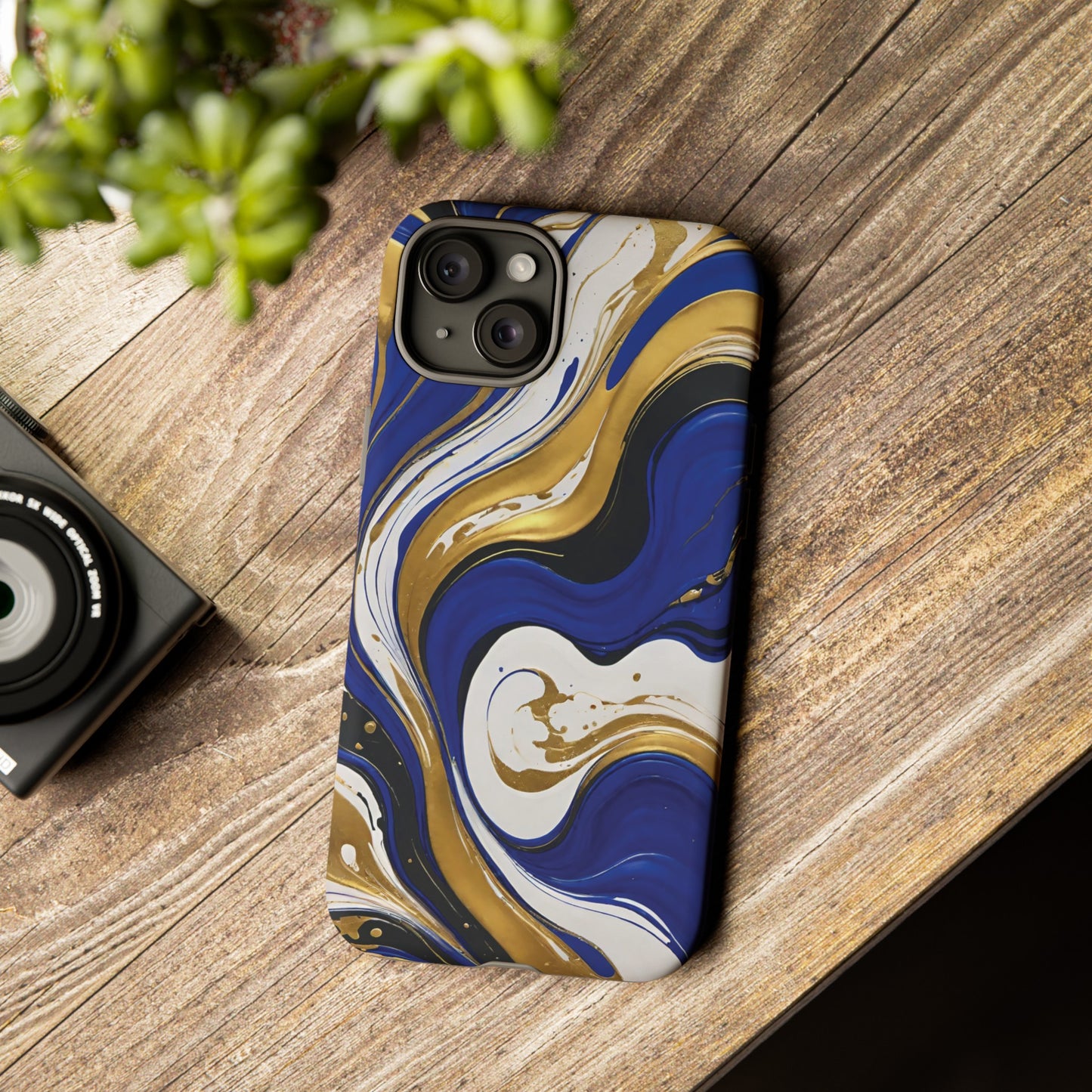 Blue and Gold Swirl 02