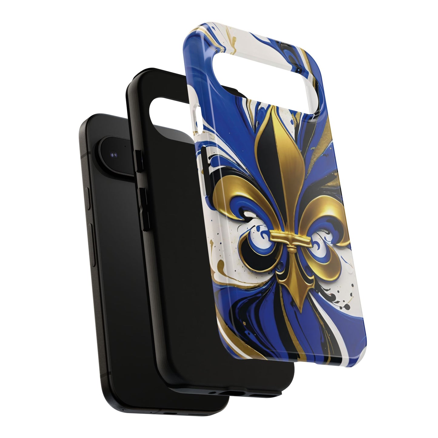 Blue and Gold Fleur-de-Lis 01