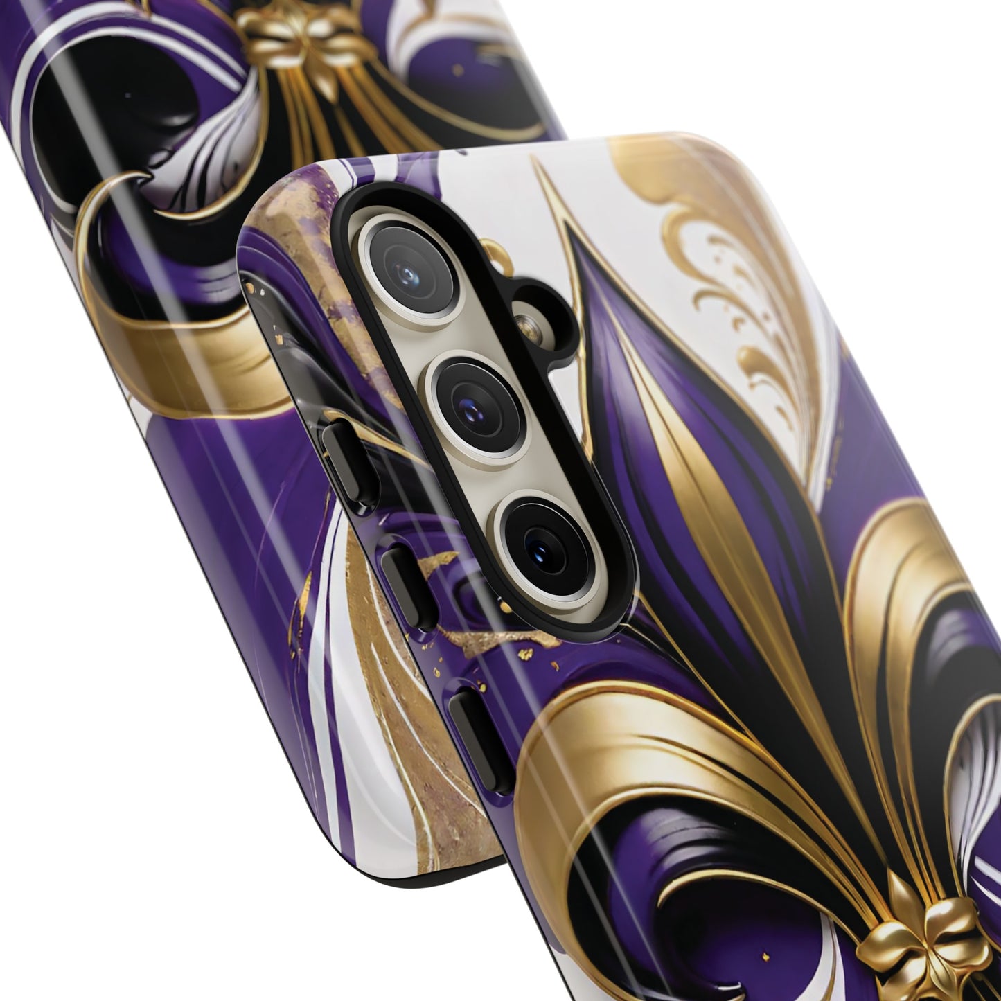Purple and Gold Fleur-de-Lis 02