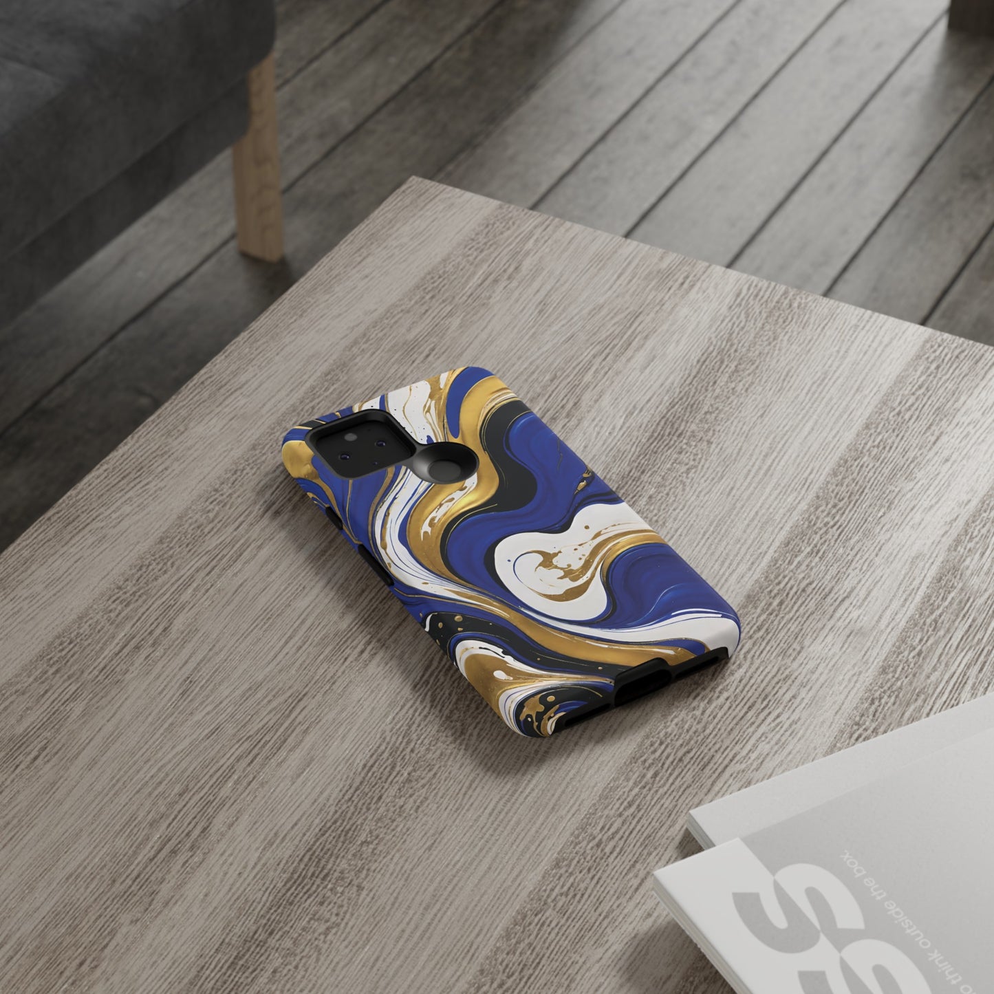 Blue and Gold Swirl 02