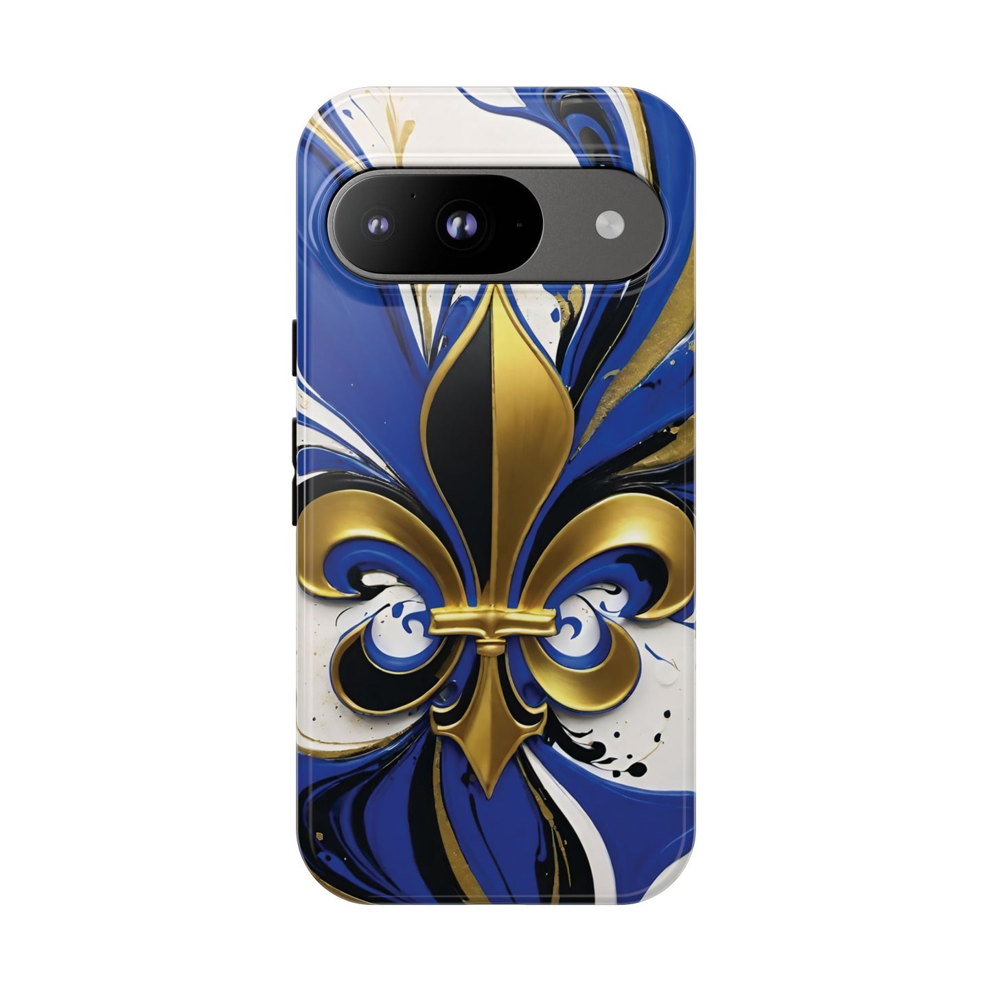 Blue and Gold Fleur-de-Lis 01