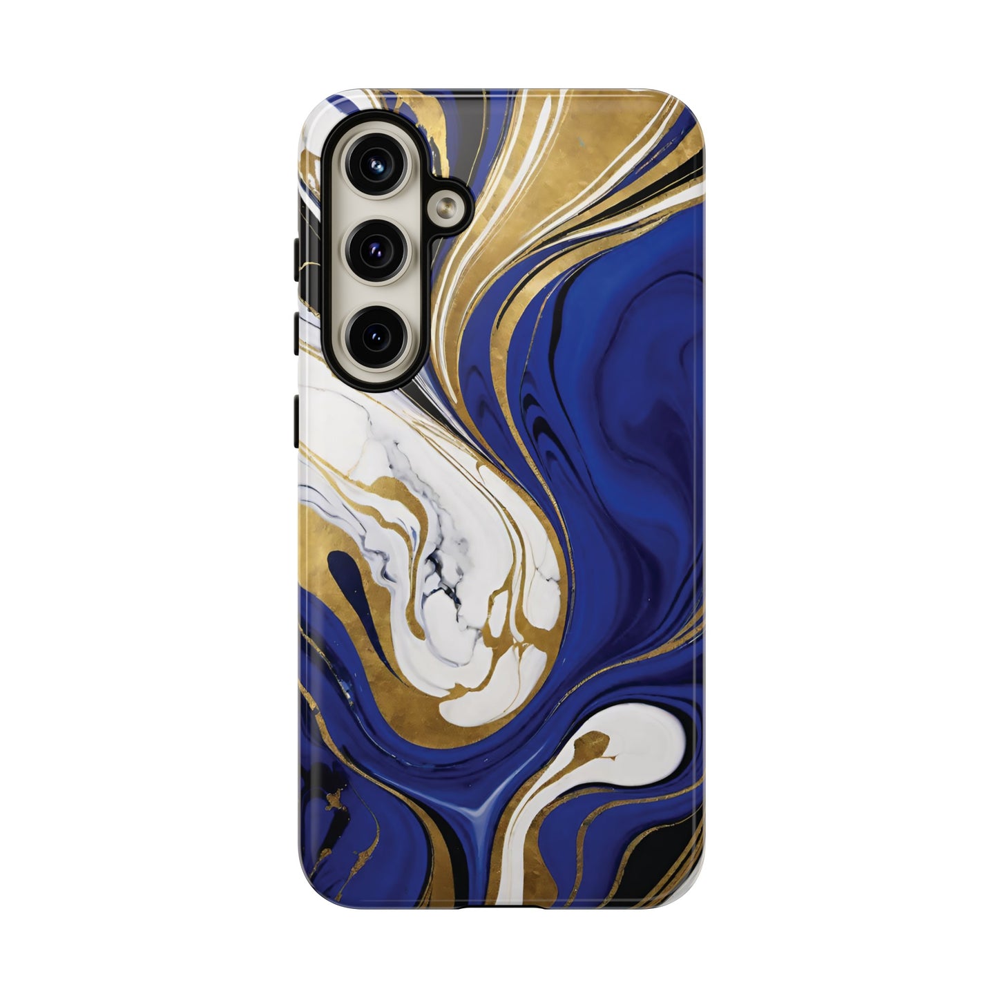 Blue and Gold Swirl 01