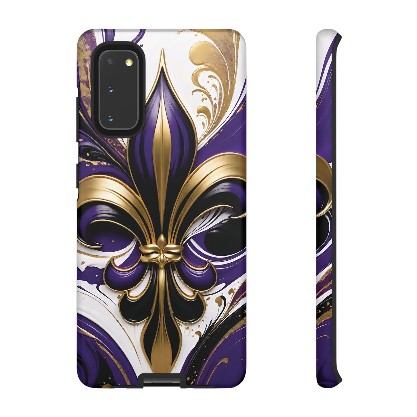 Purple and Gold Fleur-de-Lis 02