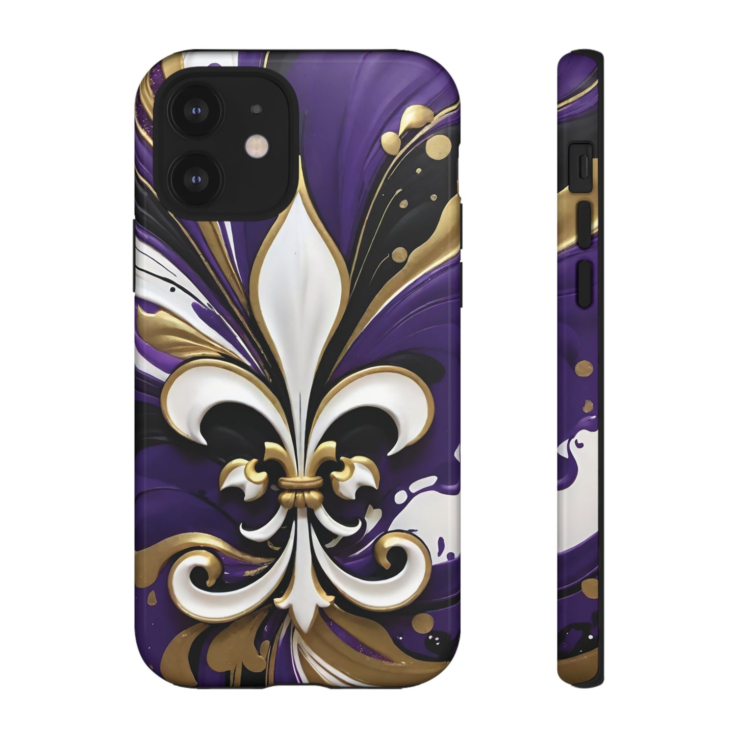Purple and Gold Fleur-de-Lis 03