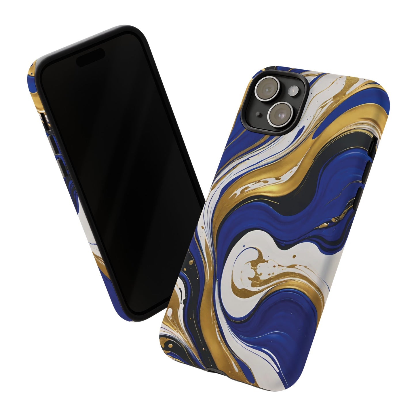 Blue and Gold Swirl 02