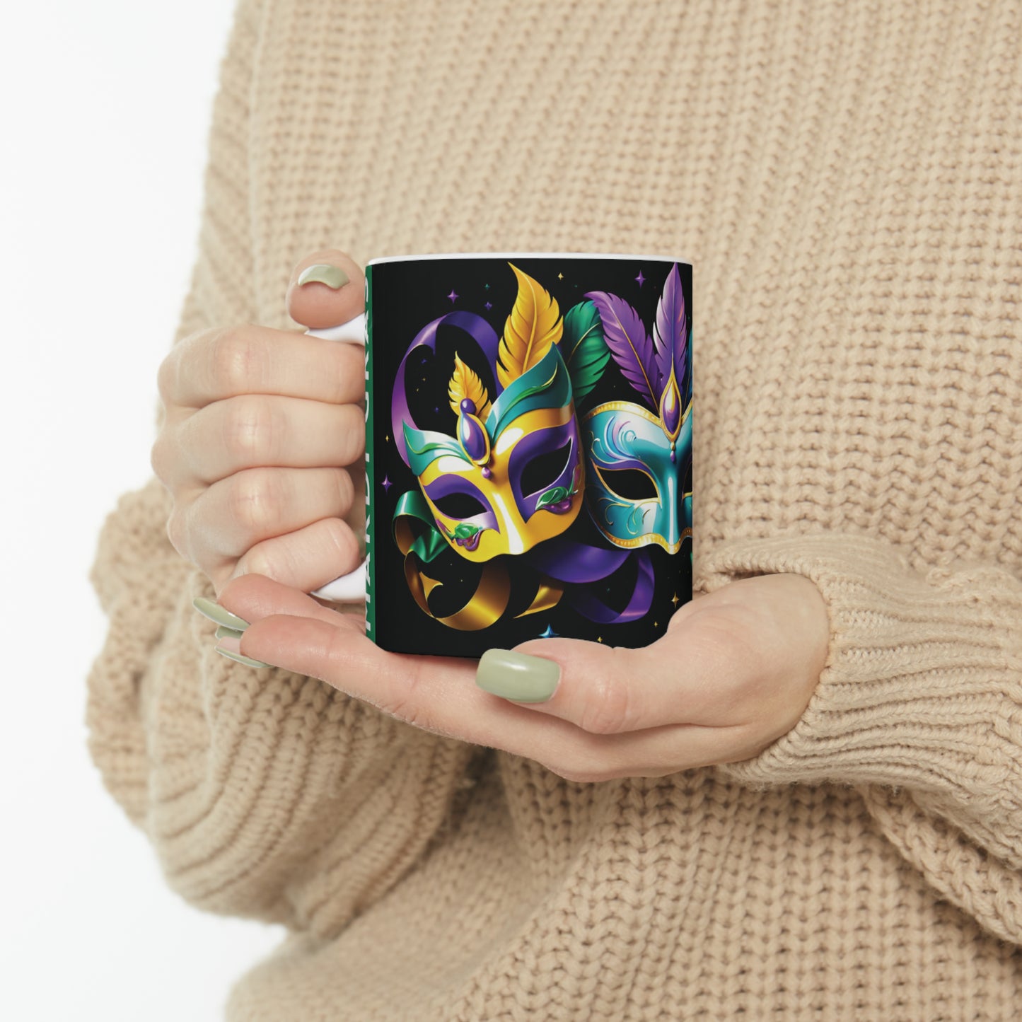 Mardi Gras Masks Mug 02, 11oz - ShadowCrafts Studio