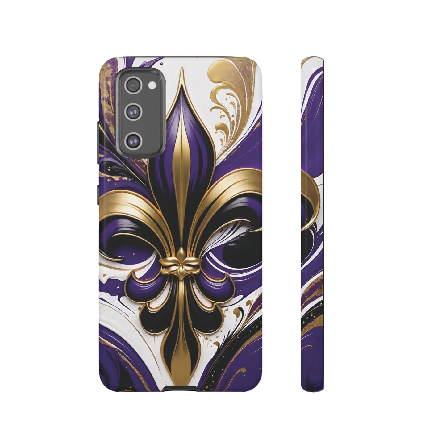 Purple and Gold Fleur-de-Lis 02