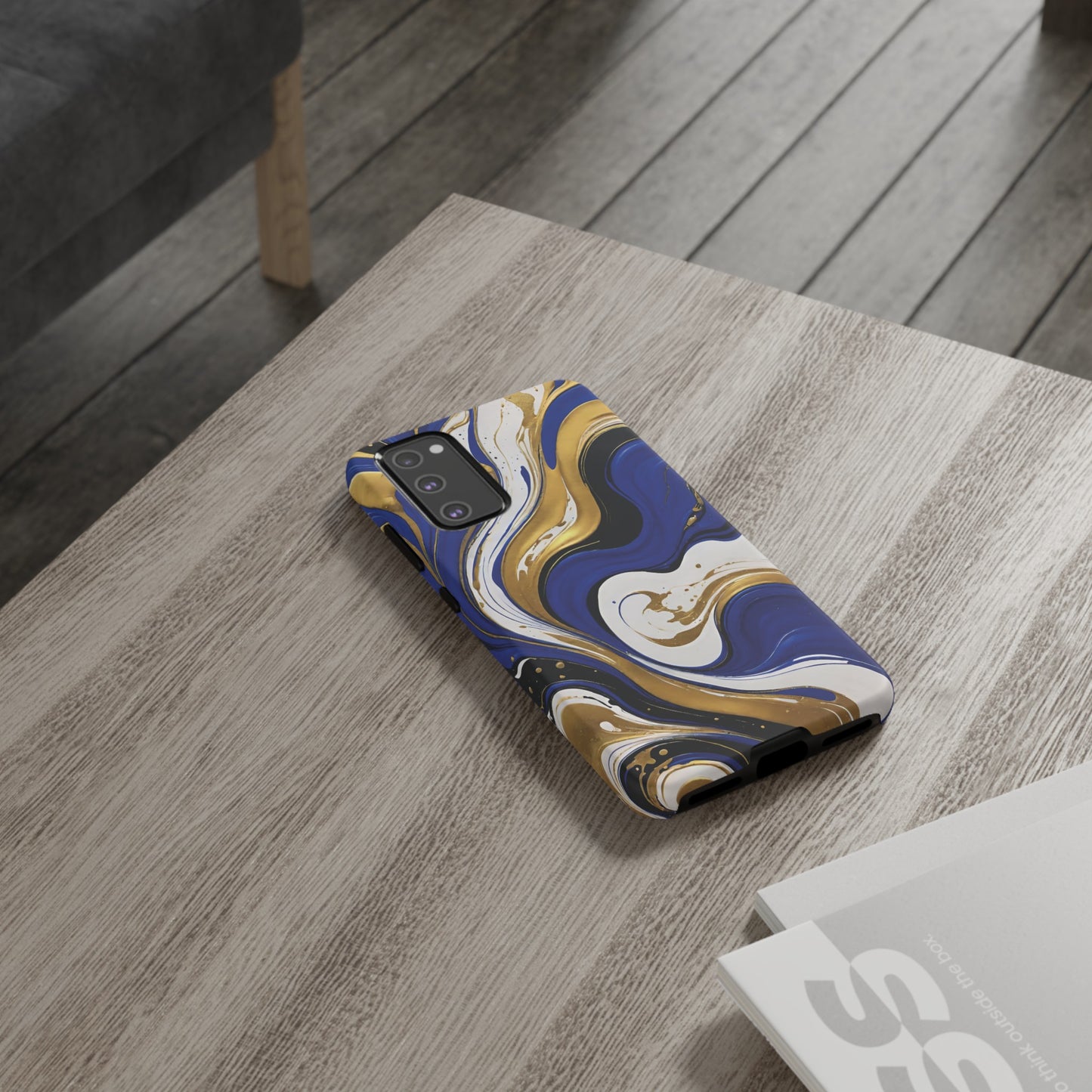 Blue and Gold Swirl 02