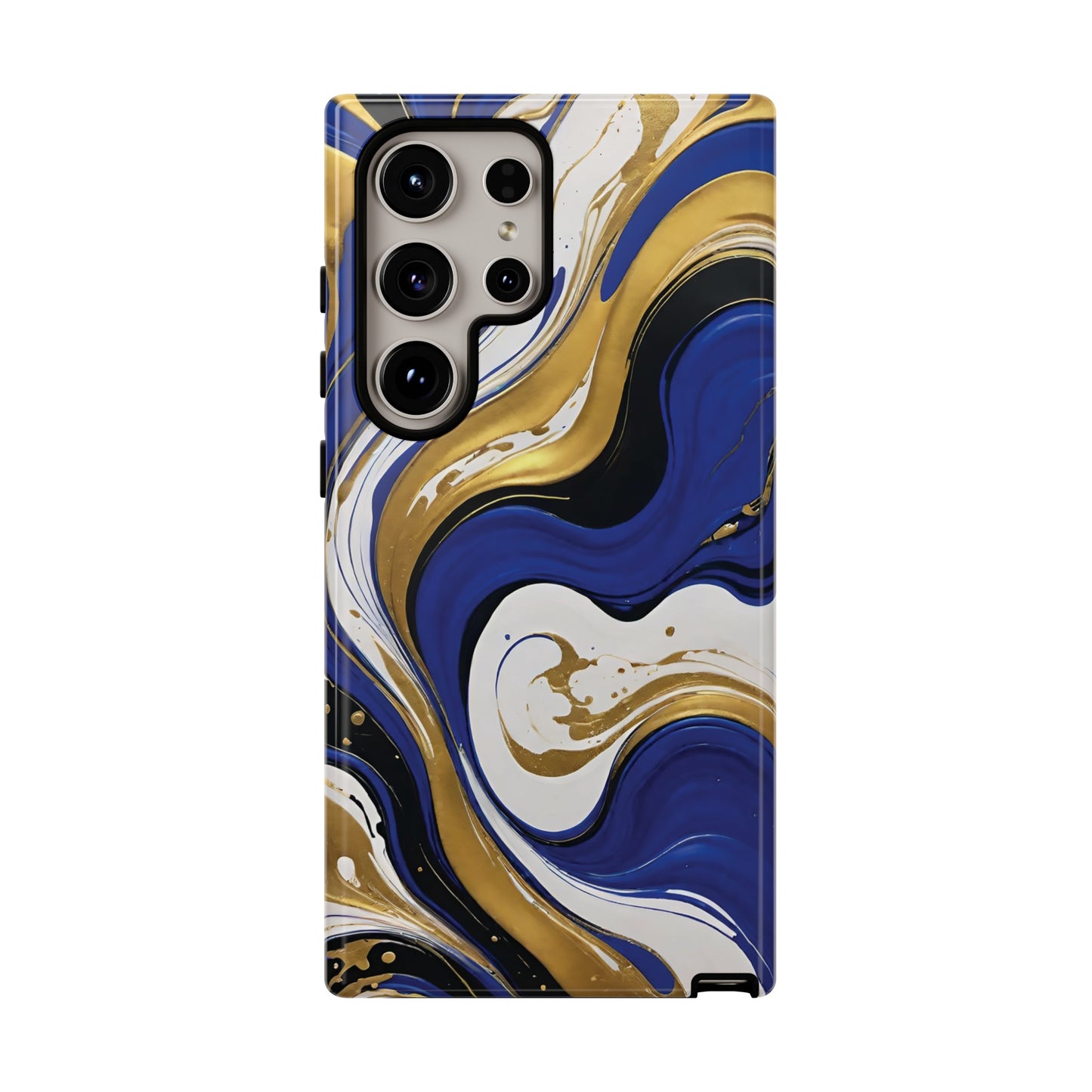 Blue and Gold Swirl 02