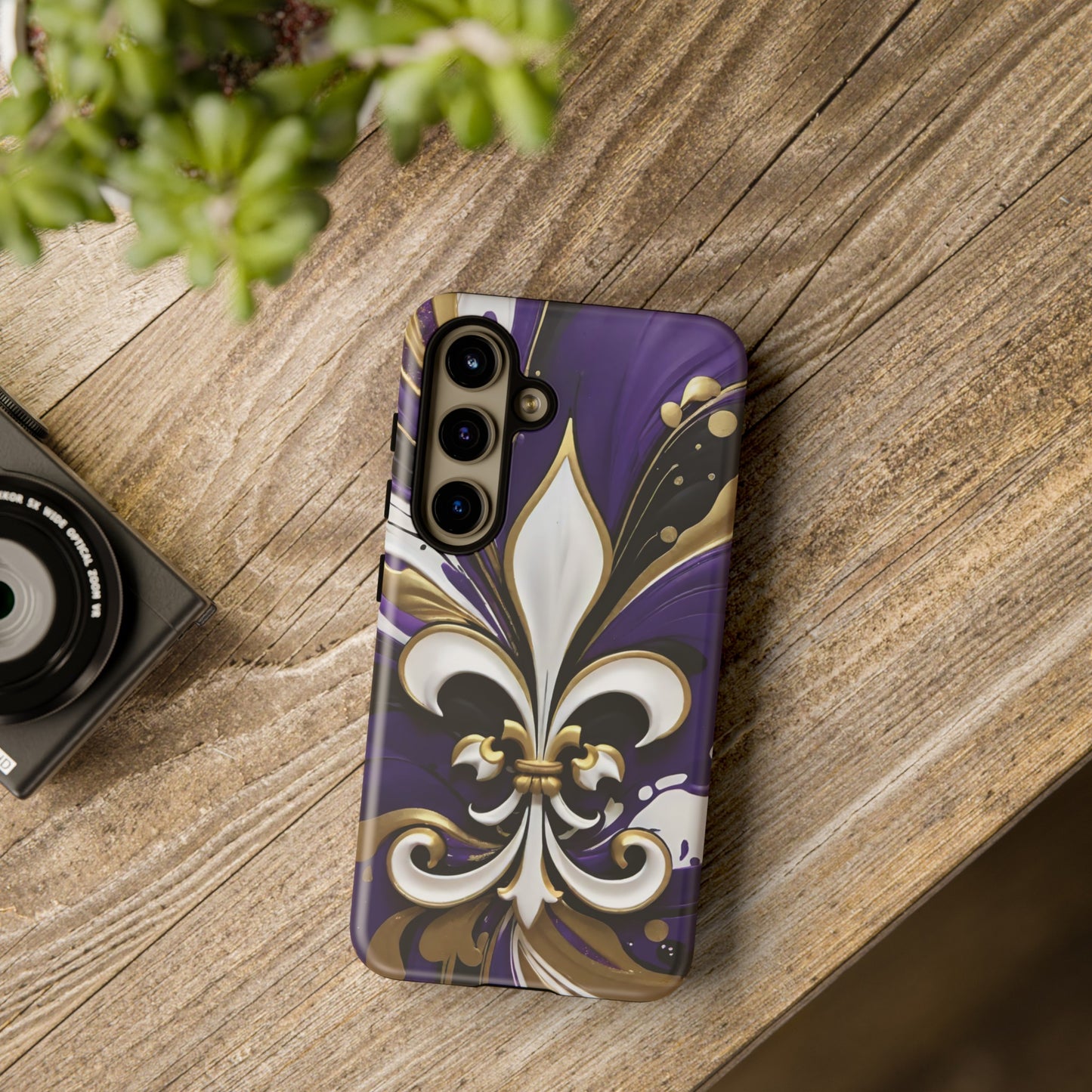 Purple and Gold Fleur-de-Lis 03