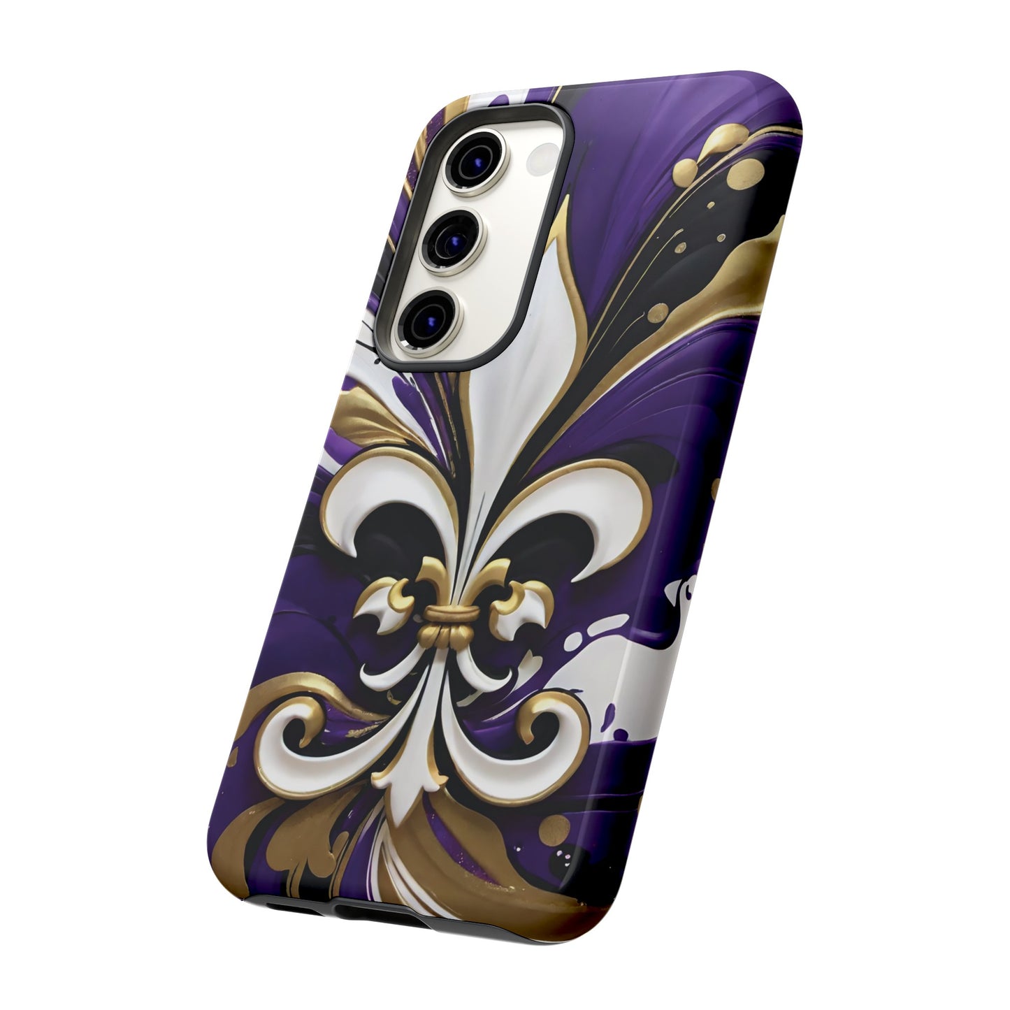 Purple and Gold Fleur-de-Lis 03