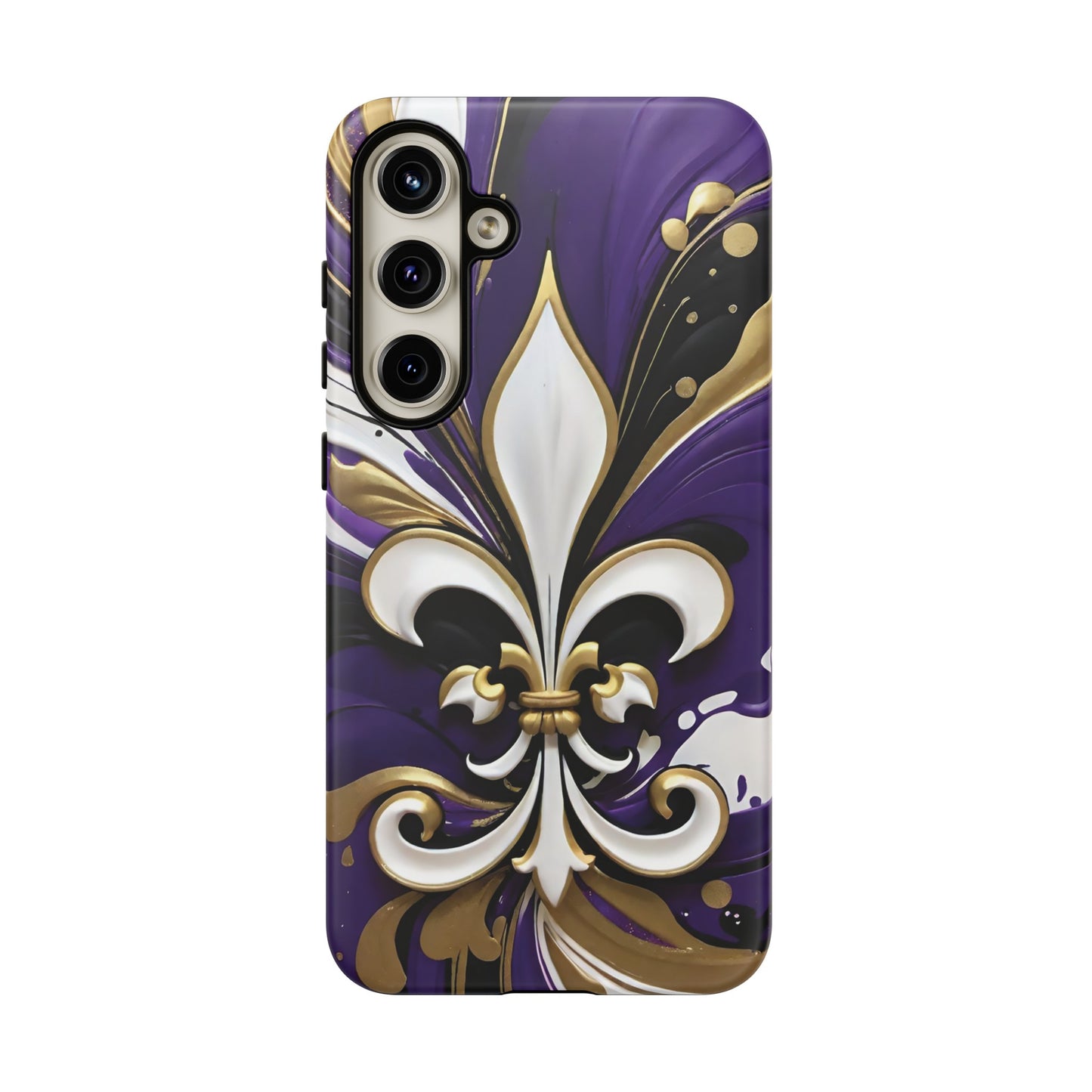 Purple and Gold Fleur-de-Lis 03